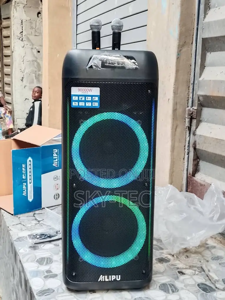 Ailipu Sound System 2handle Wireless Mic 9000w Big Battery Big Magnet