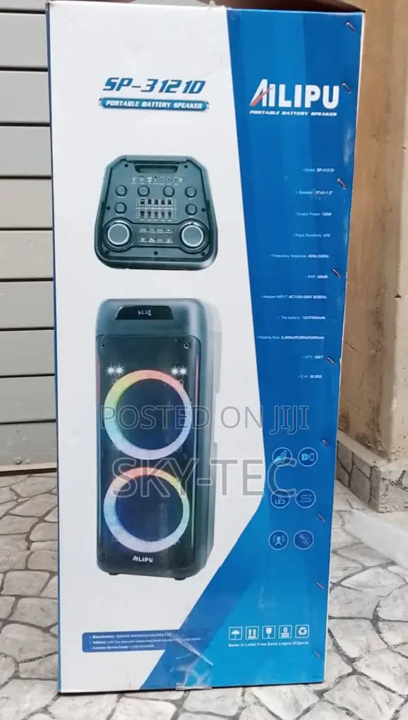 Ailipu Sound System 2handle Wireless Mic 9000w Big Battery Big Magnet