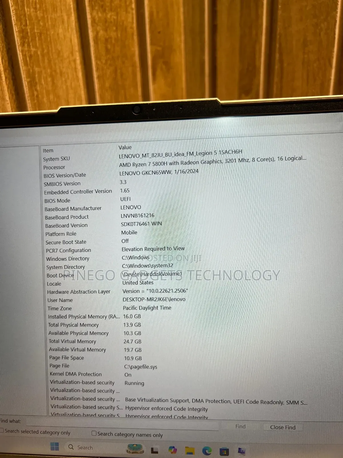 Laptop Lenovo Legion 5 16GB AMD Ryzen 7 SSD 1T