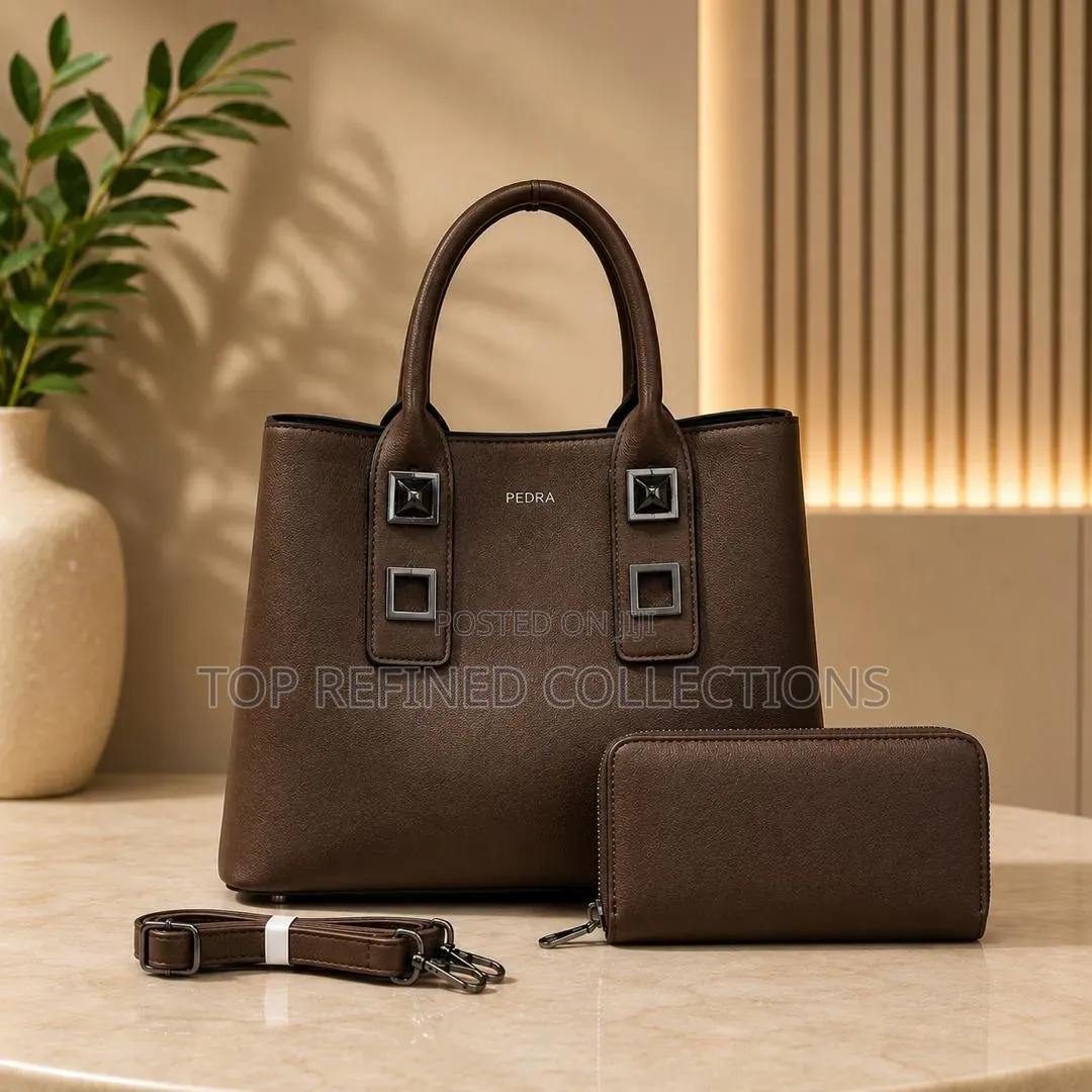 High Quality Leather 2in1 Pedra Designer Women Handbag.