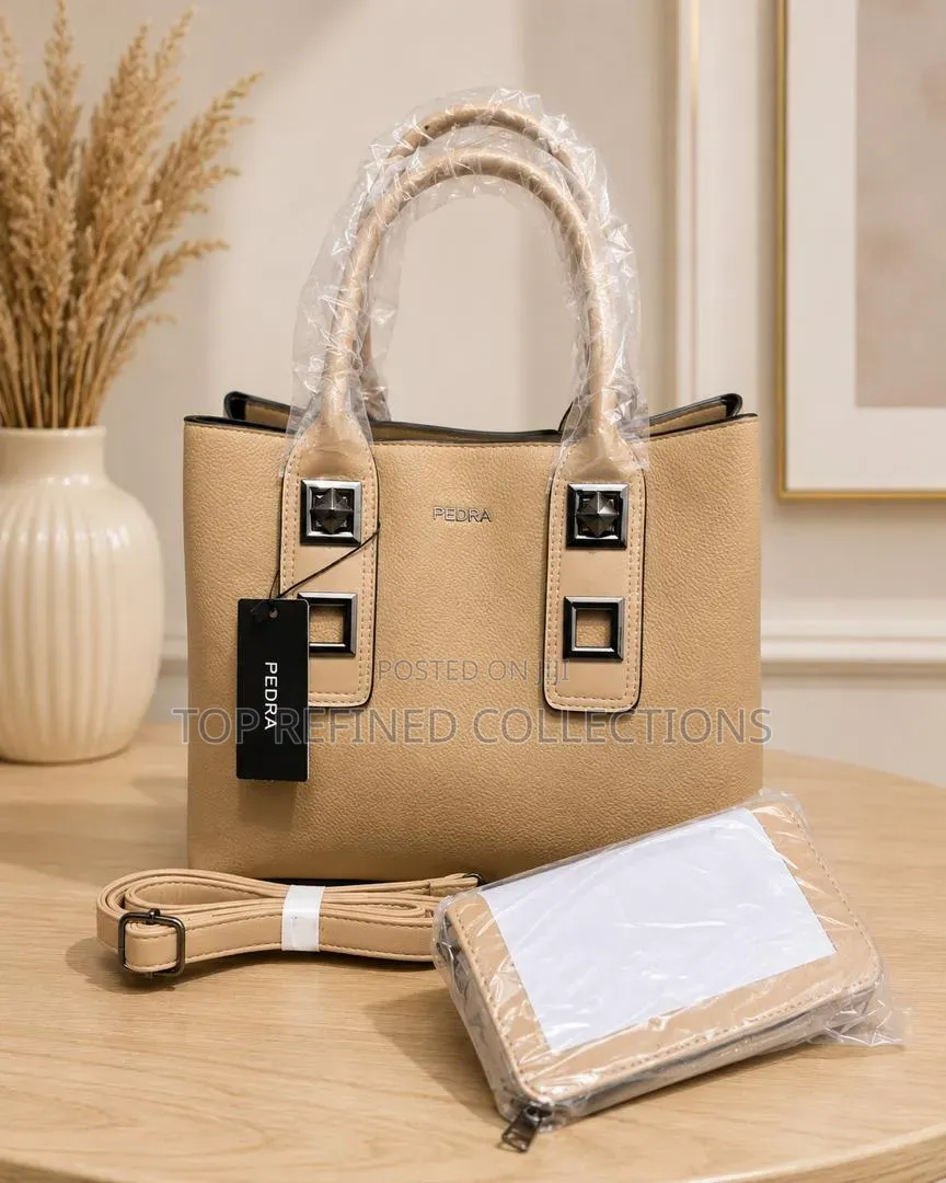 High Quality Leather 2in1 Pedra Designer Women Handbag.