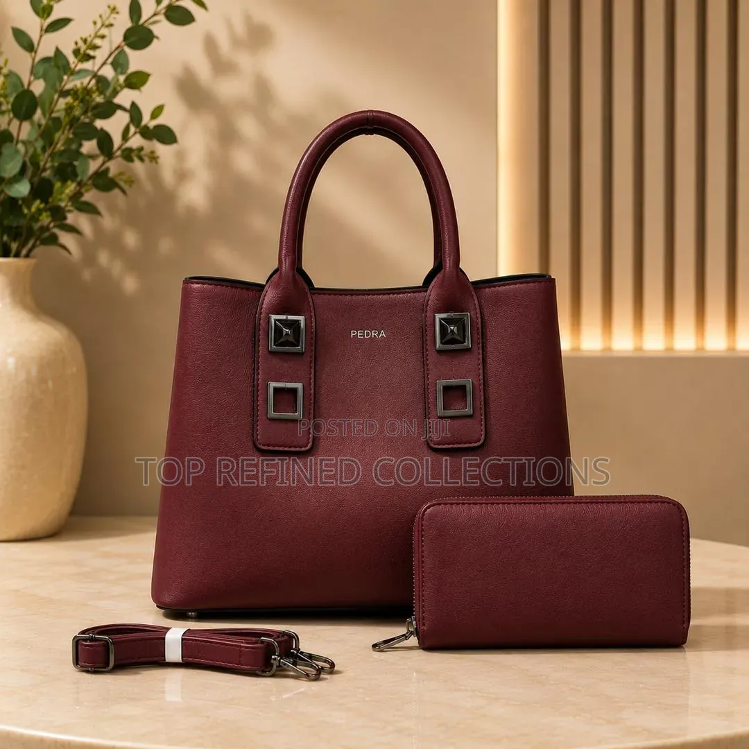High Quality Leather 2in1 Pedra Designer Women Handbag.