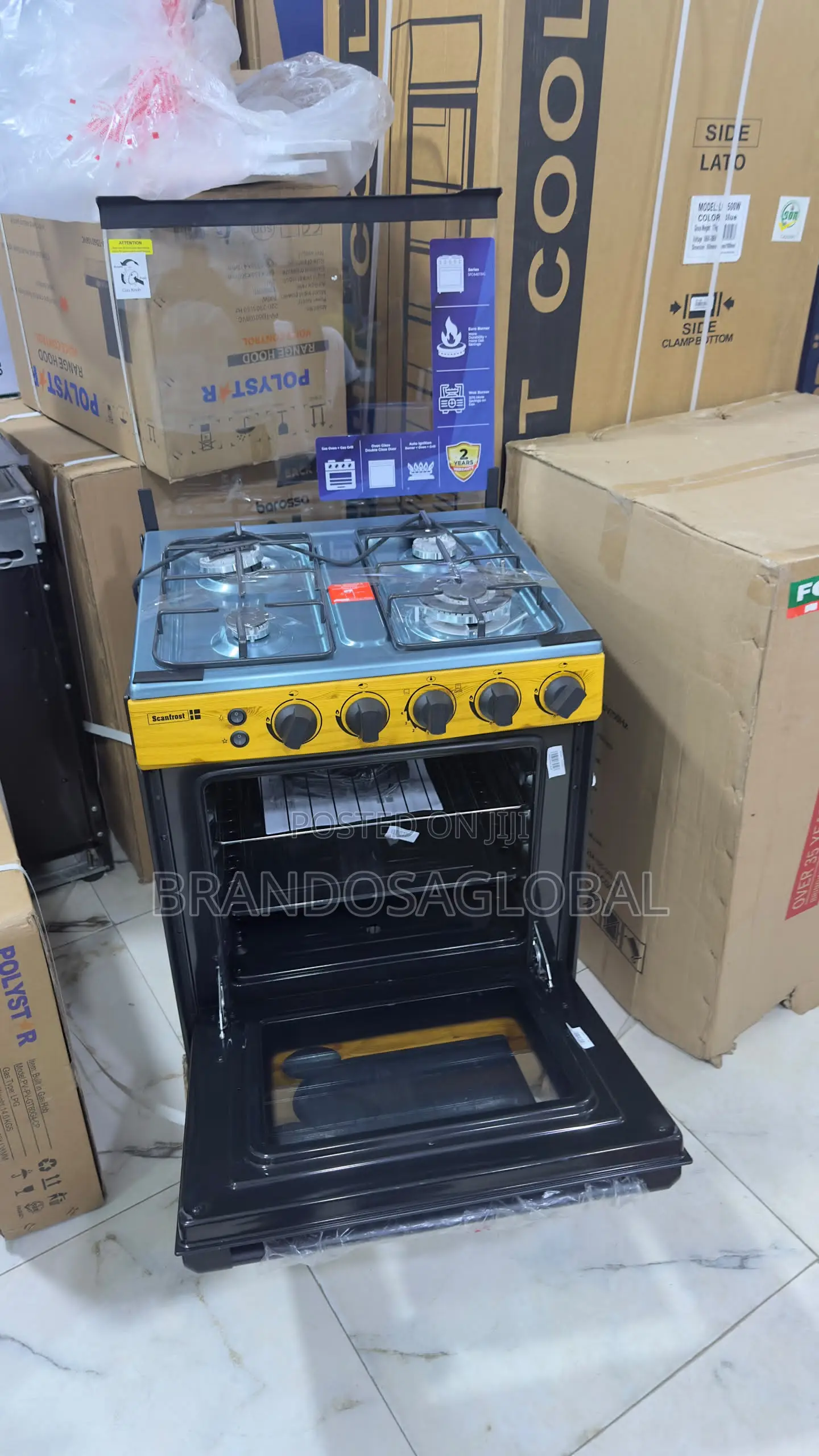 Scanfrost SFC6460NG 60x60 4 Burner Gas Cooker Strong Performance