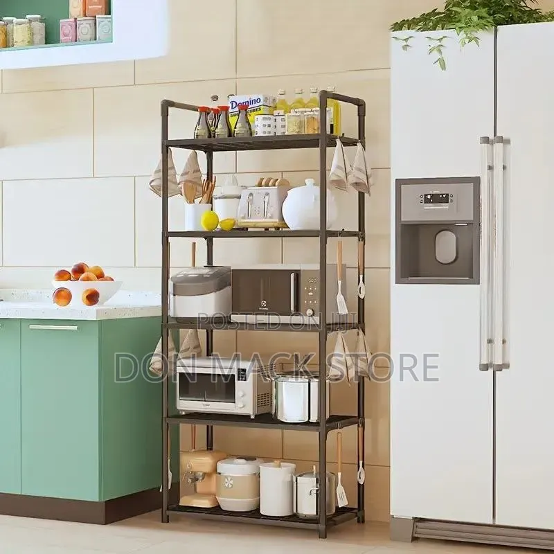 5-Tier Storage Organizer Rack] 5-Tier Plastic Kitchen Storage