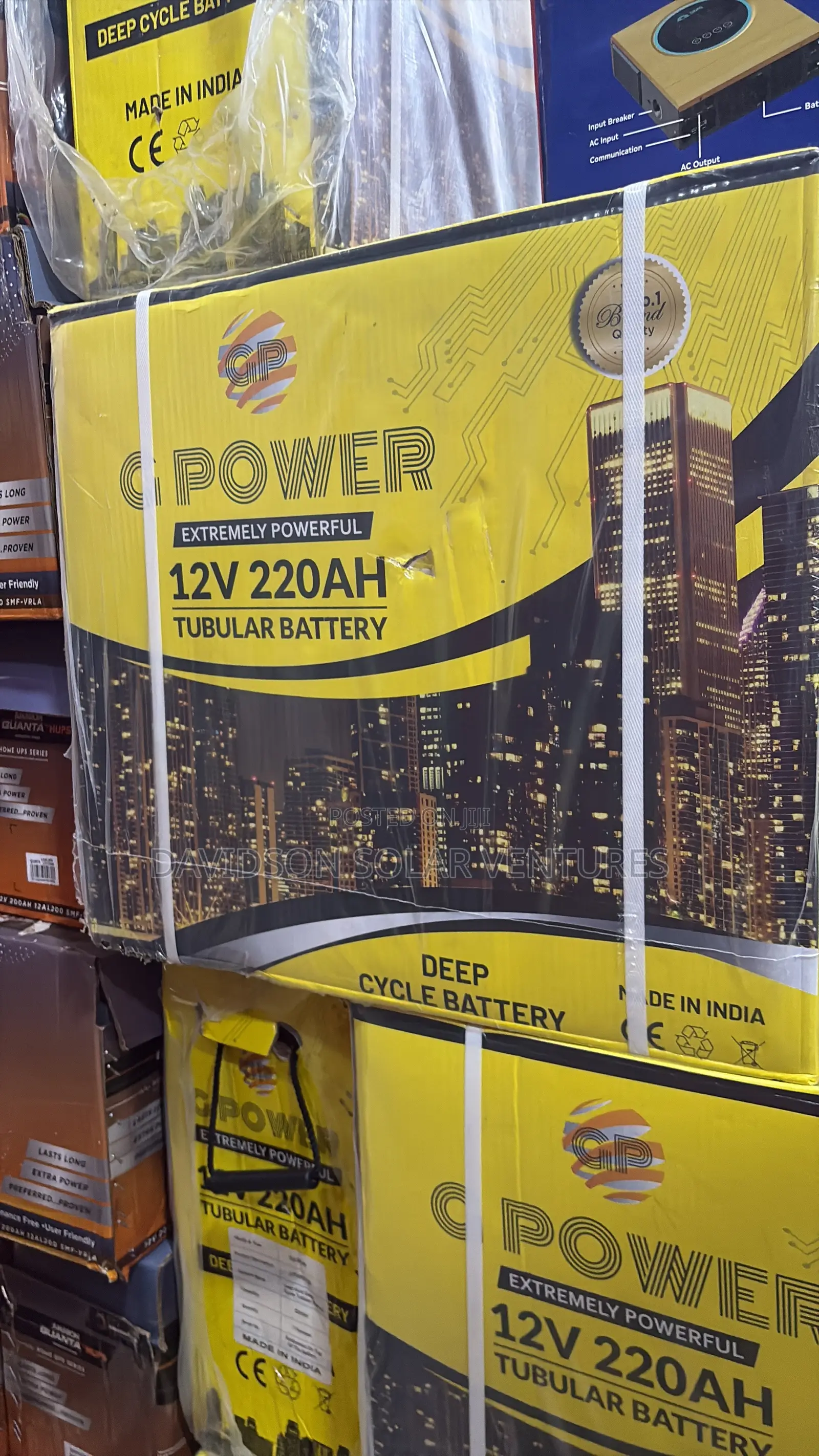 12v 220Ah G Power Tall Tubular Battery