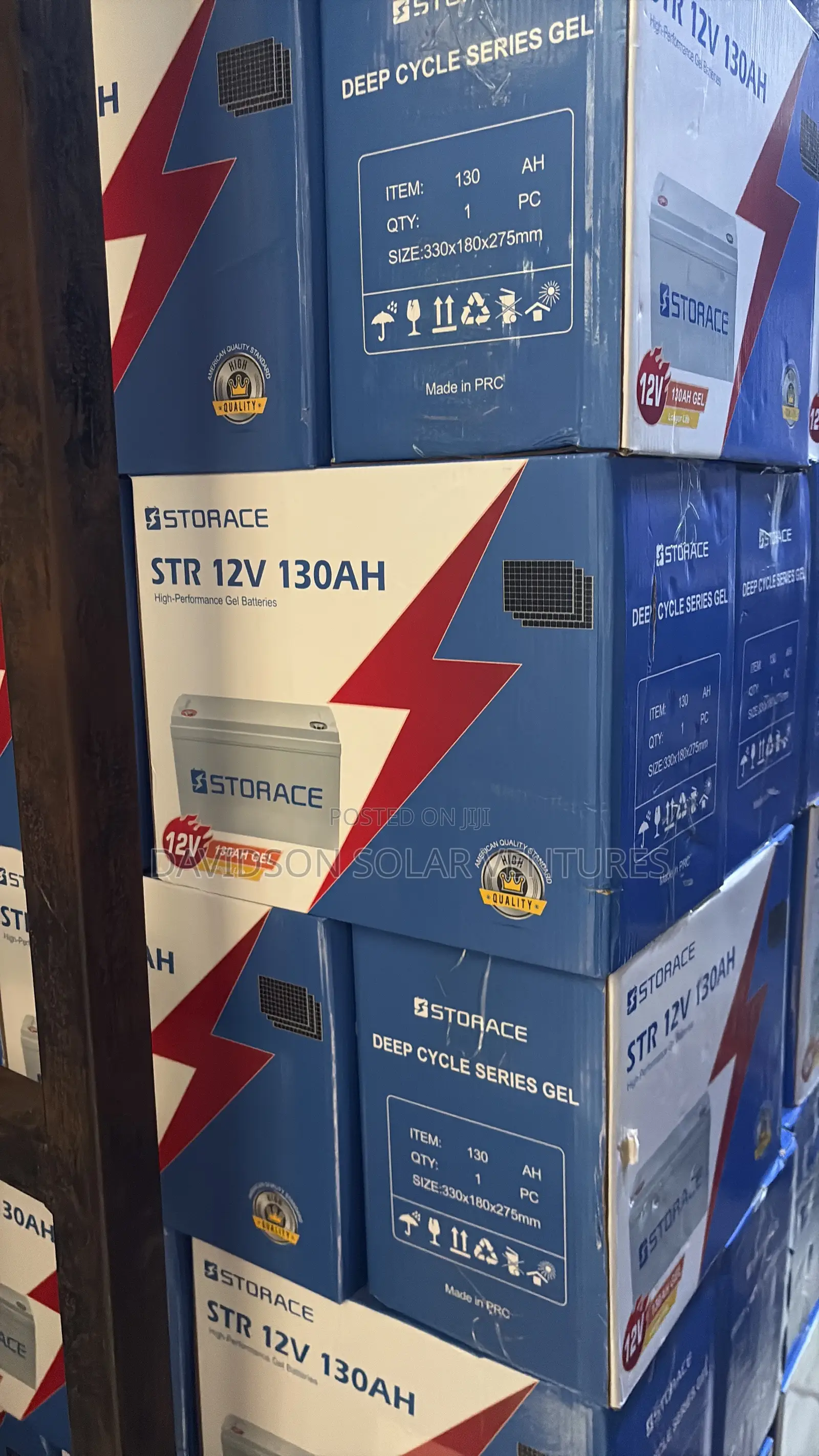 12v 130Ah Storace Dry Cell Battery