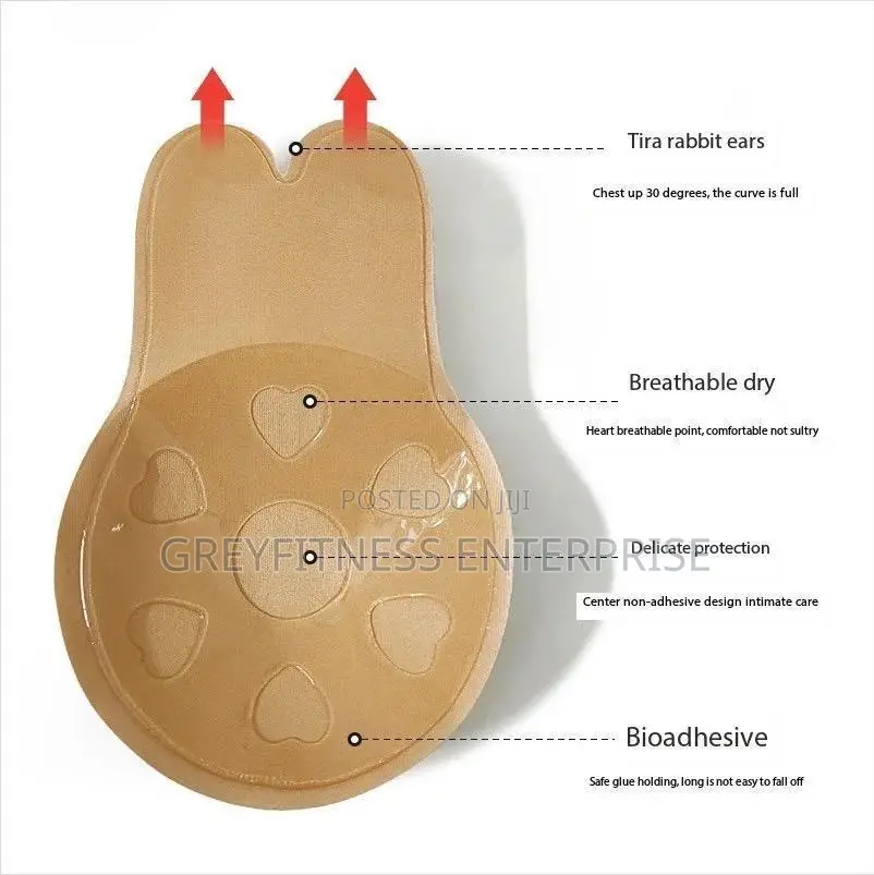 Adhesive Strapless Backless Bra Rabbit Ear