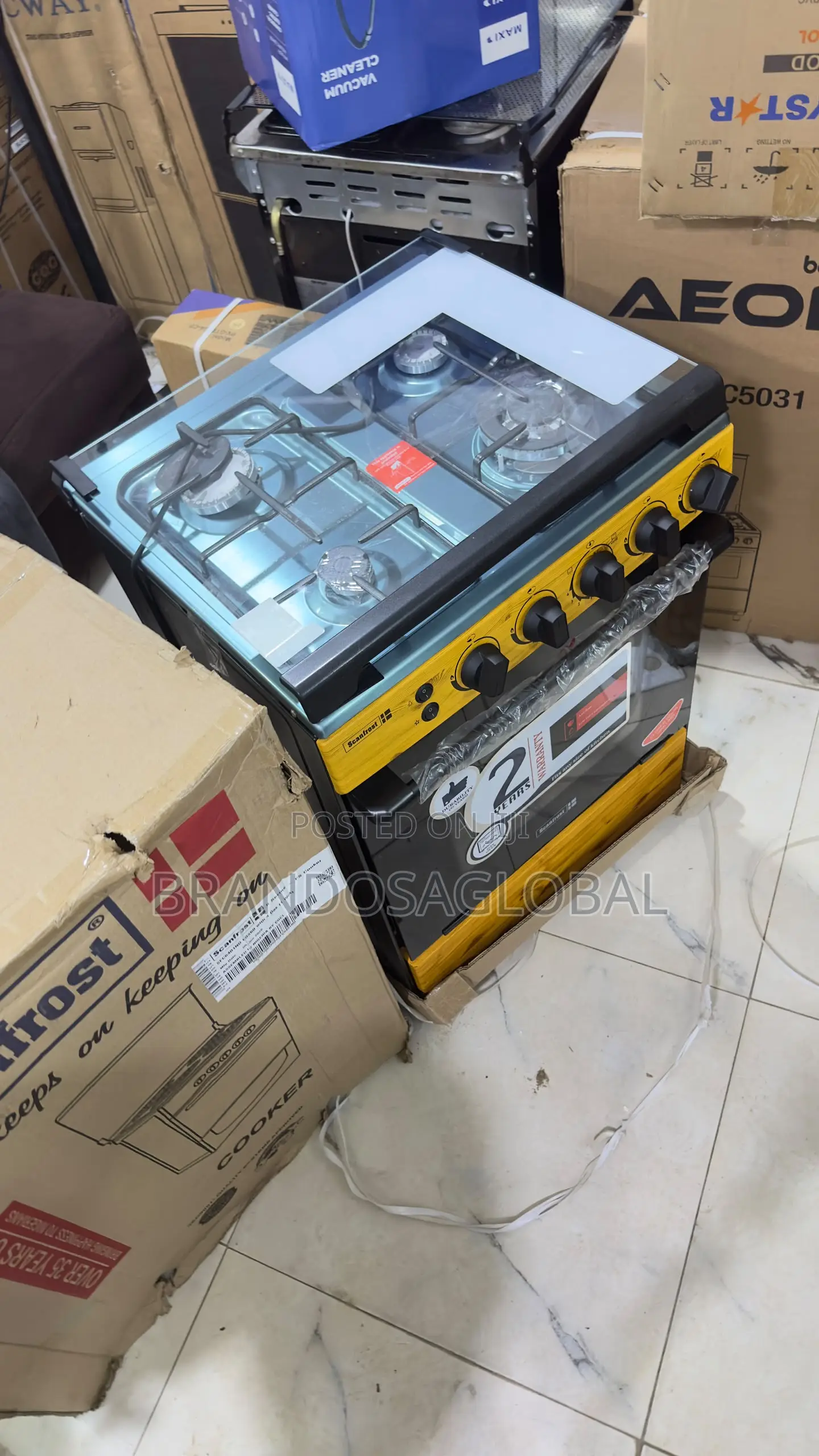 Scanfrost SFC6460NG Gas Cooking Range 60x60 With 4 Burners