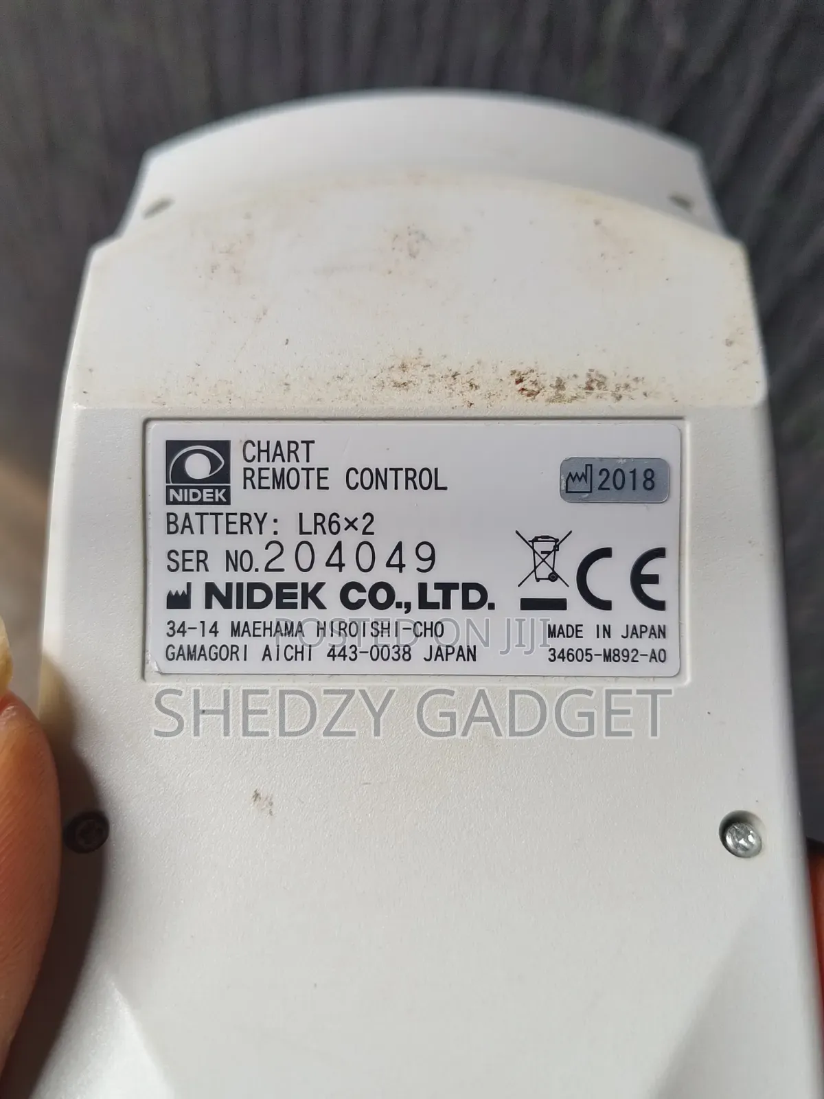 Remote Control for Nidek SC-1600 (T Type)