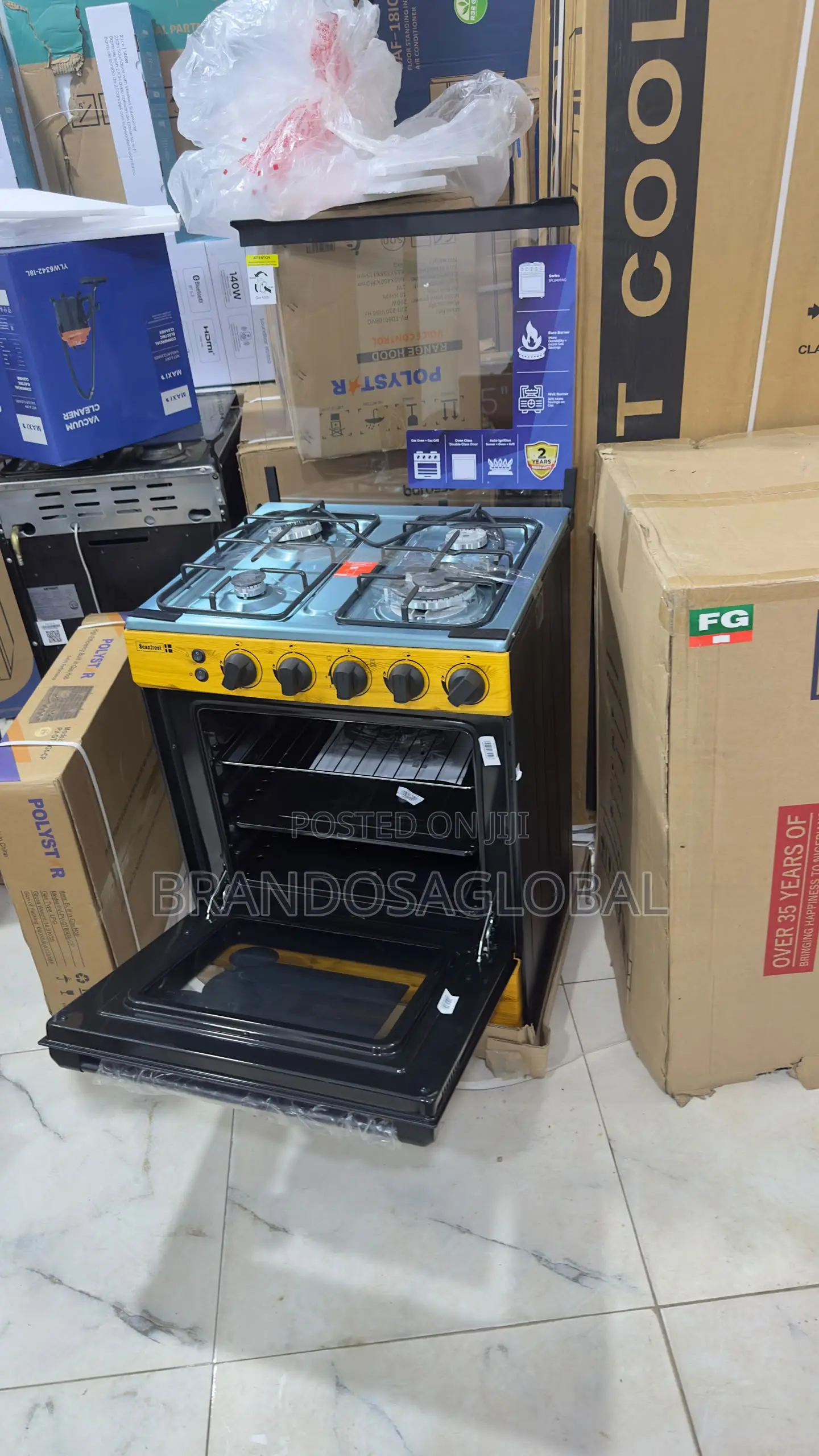 Scanfrost 60x60 Four Burner Kitchen Range SFC6460NG
