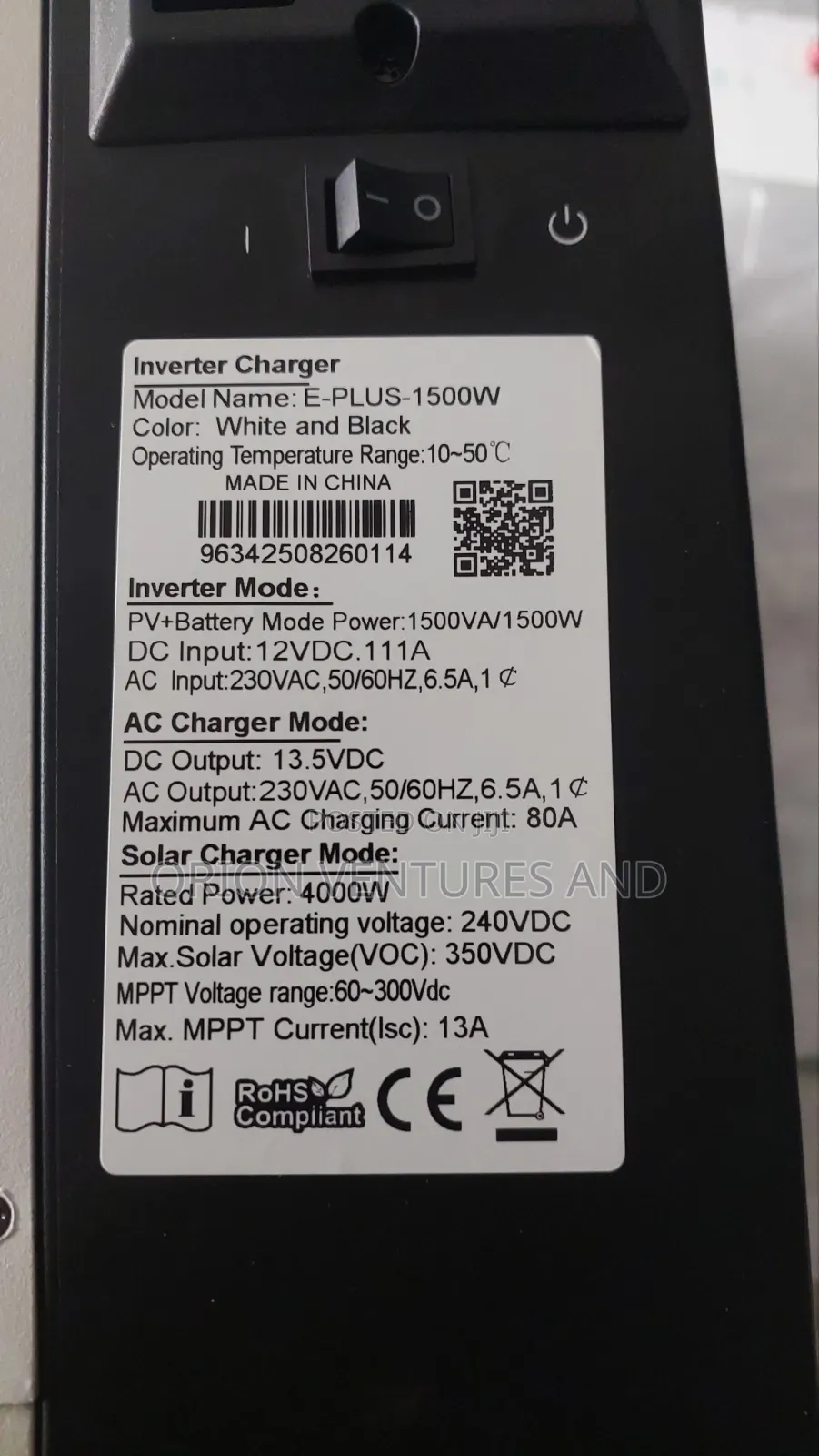 1.5kw 12V Hybrid Inverter System (Battery Independent)