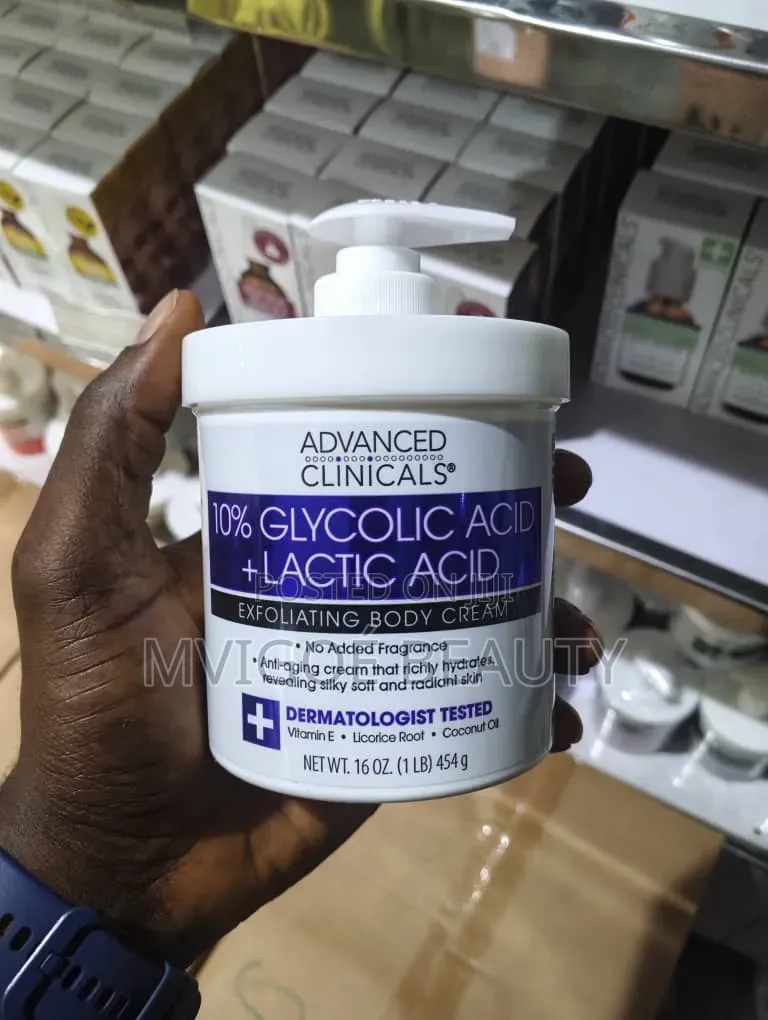 Advanced Clinicals Glycolic Acid and Lactic Acid Body Cream