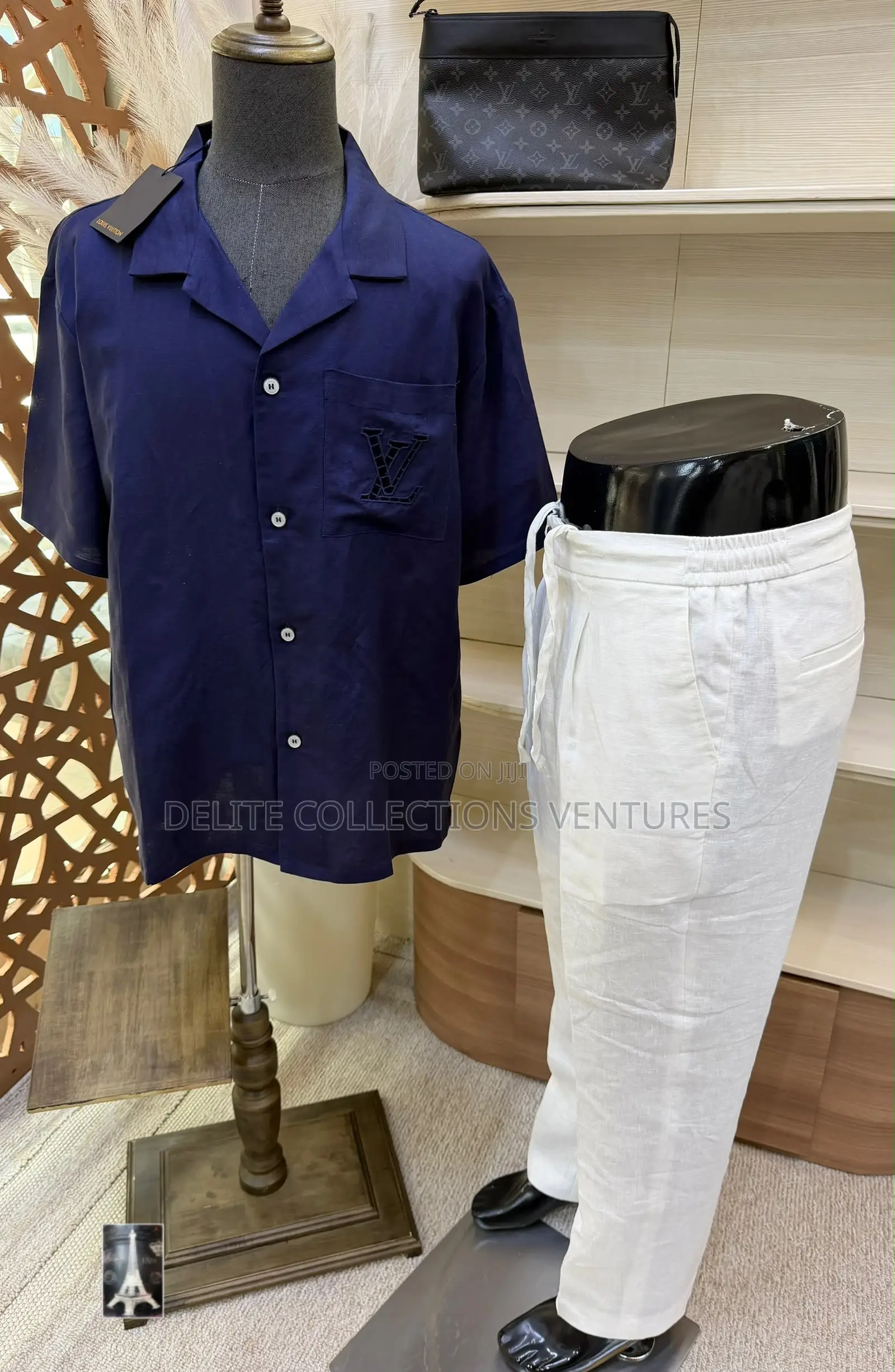 *Original Louis Vuitton Pure Linen Shirt Available in Store  M —— XXL