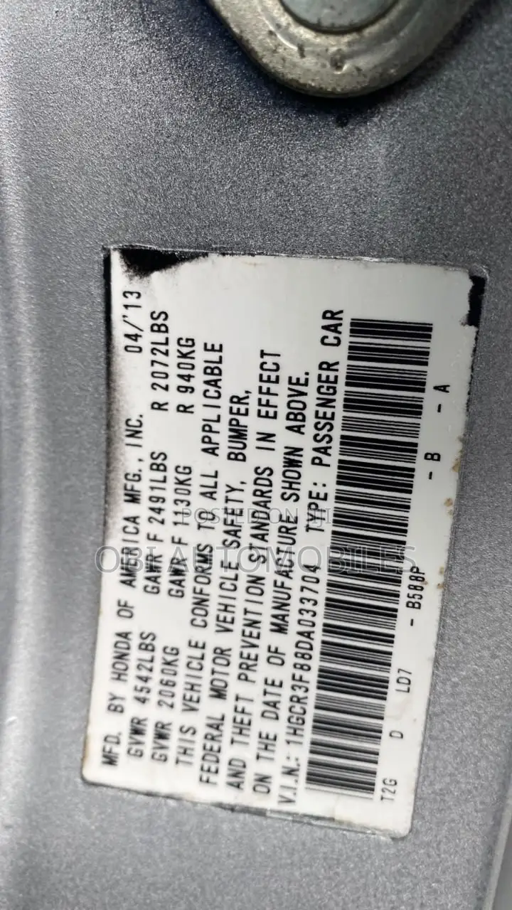 Honda Accord 2013 Silver