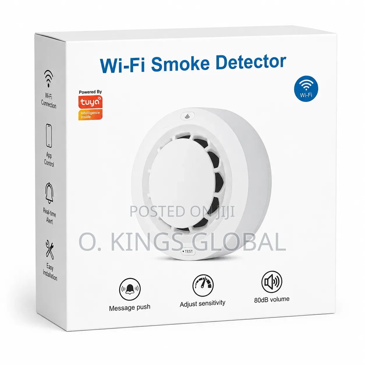 WiFi Smart Smoke Detector – Tuya App Enabled Fire Alarm
