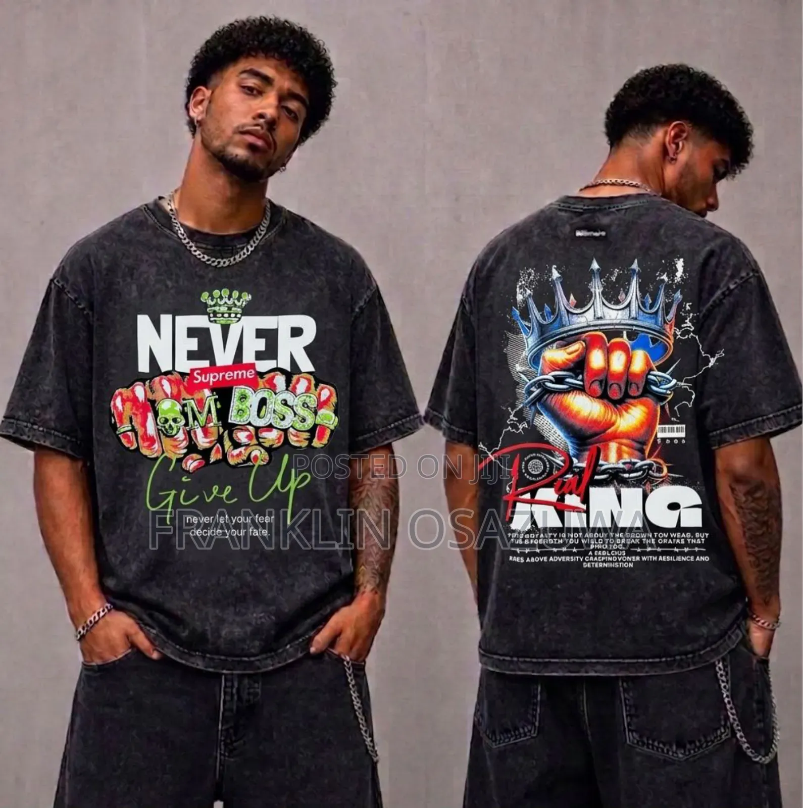 Men's Premium Oversized Vintage Washed Graphic T-Shirt –Streetwear