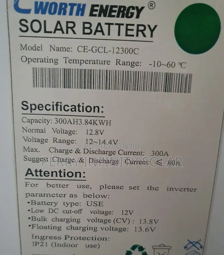 Cworth 12V 300Ah Lithium Battery | 3.84kWh | Smart BMS | 3200+ Cycles