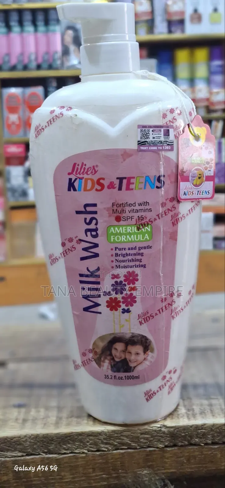 Lilies Kids Teens Milk Wash, Body Cream. Soap