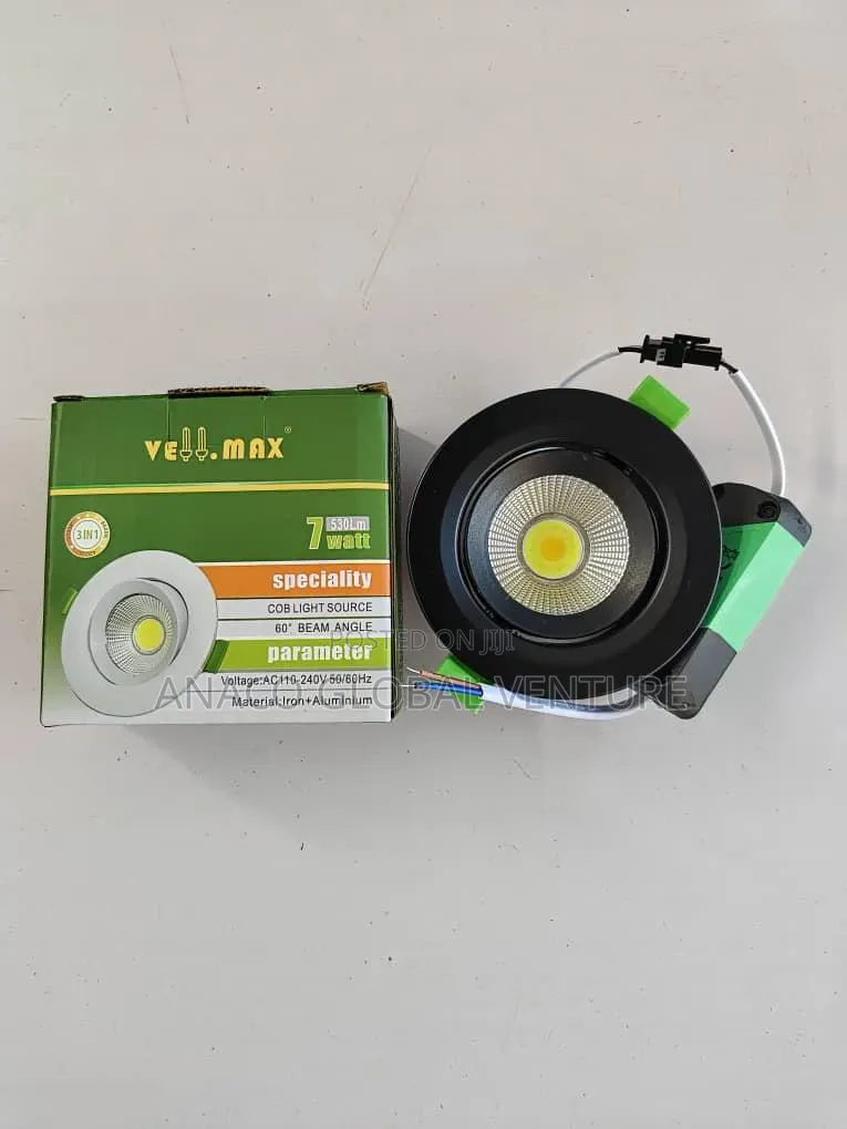 Spot Light Black Body 7w White and Warm White