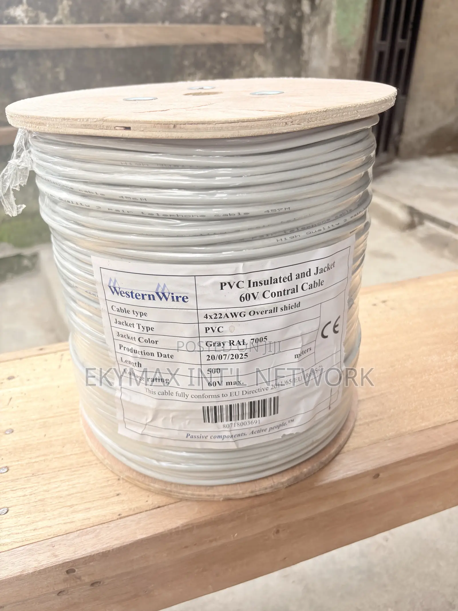 PVC Insulated and Jacket 60v Contral Cable 4x22awg