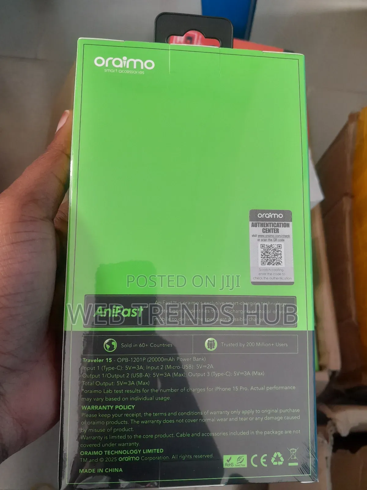 Oraimo 20,000mAh Traveler 15 (OPB-1201P)