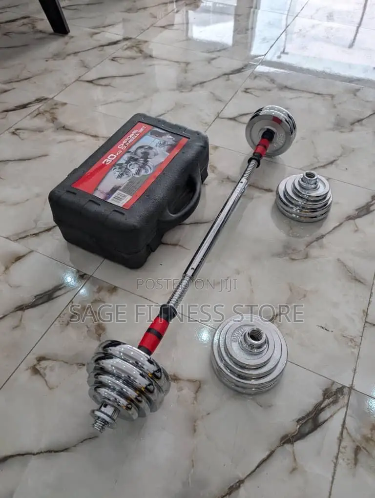 30kg Dumbbells Set With Barbell