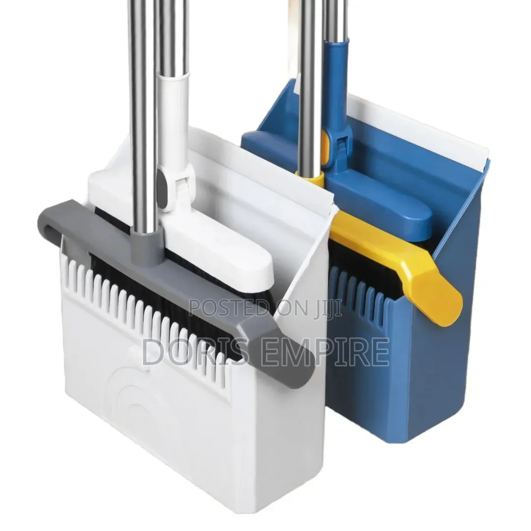 180° Foldable Long Broom and Dustpan Set.