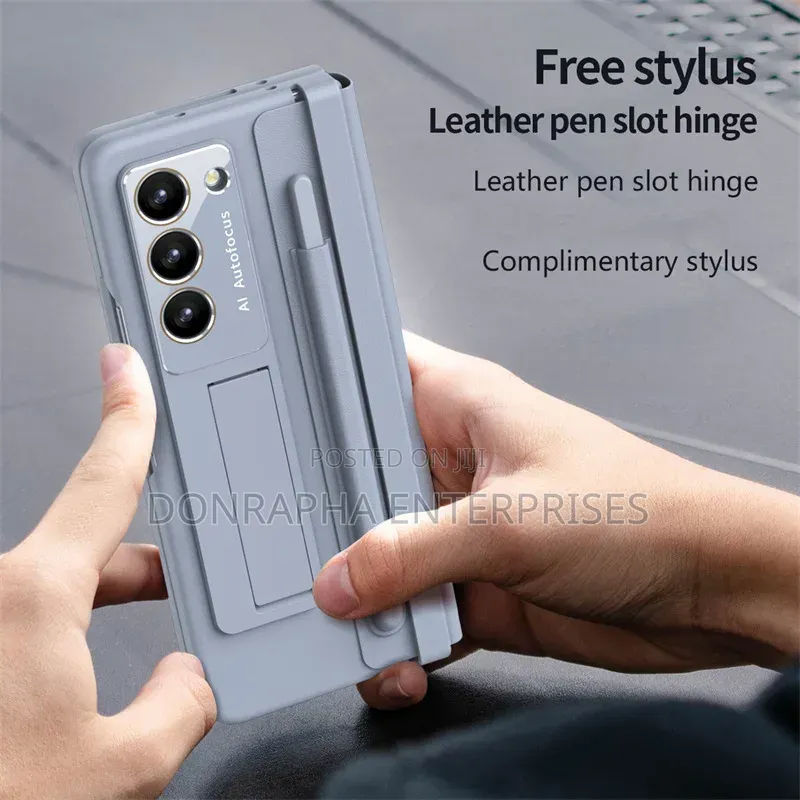 Samsung Galaxy Z Fold 5 Fold 6 3-in-1 Case Pouch Tempered Glass S-Pen