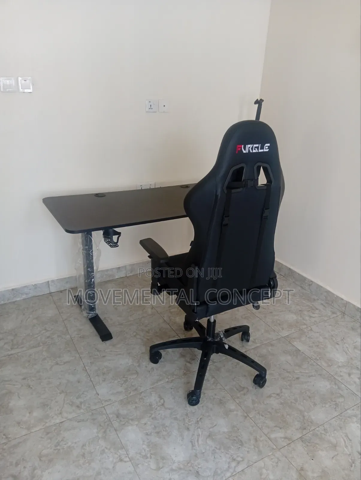 Black Electric Table With Black Gaming Table