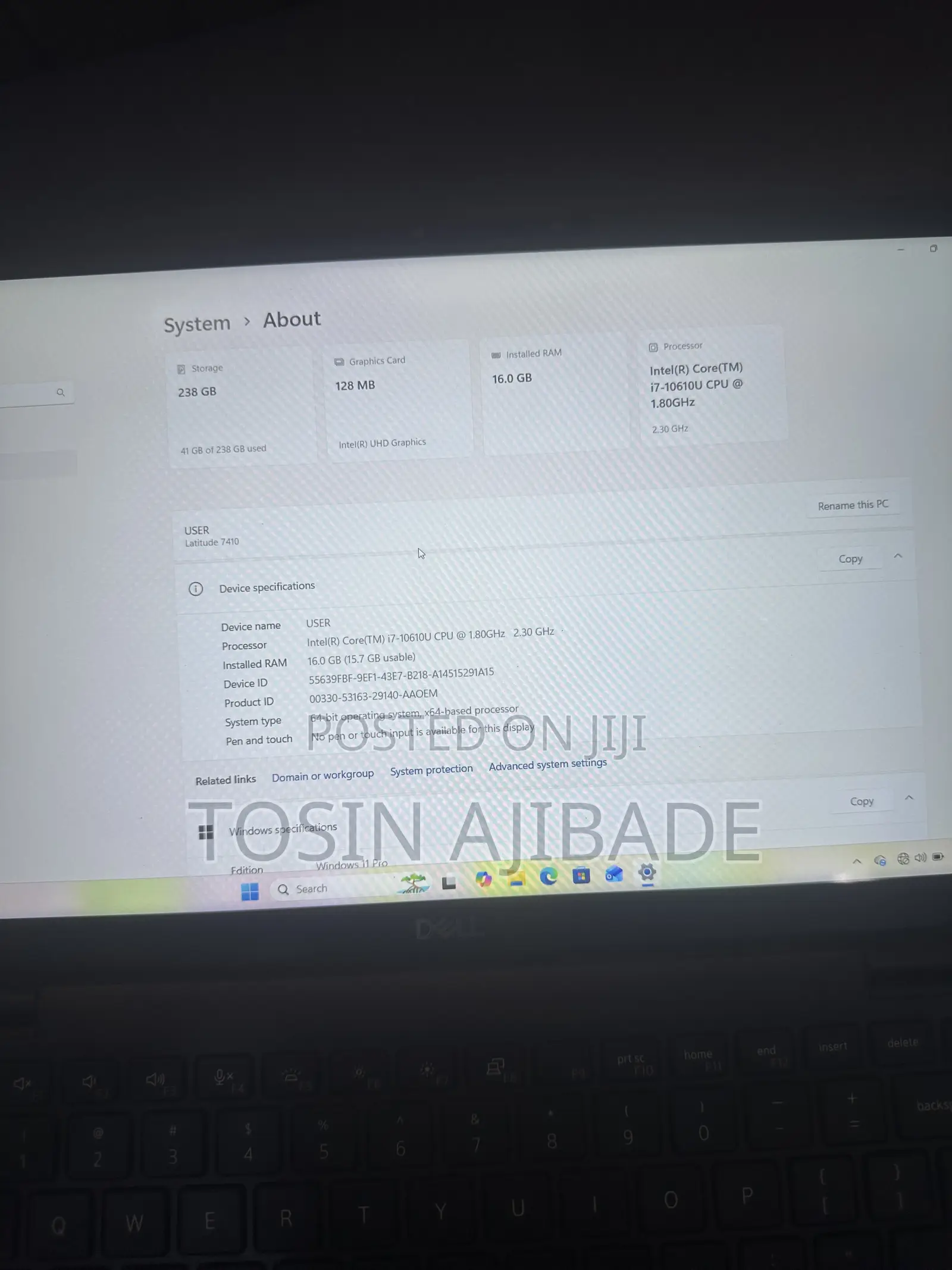 Laptop Dell Latitude 7410 16GB Intel Core i7 SSD 256GB