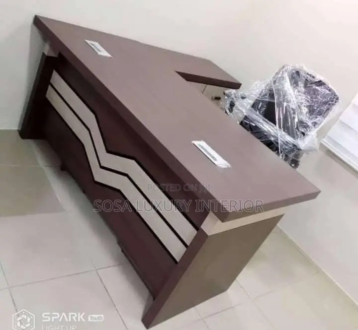 Premium Imported Luxury L-Shaped Executive Office Desk With Chair