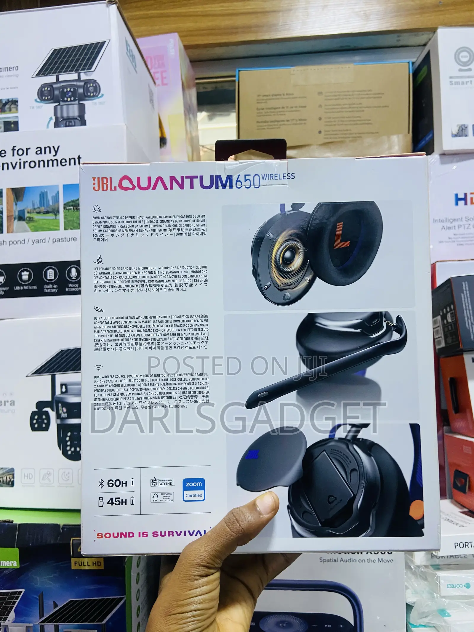 JBL Quantum 650 Wireless Gaming Headset With Bluetooth USB Audio