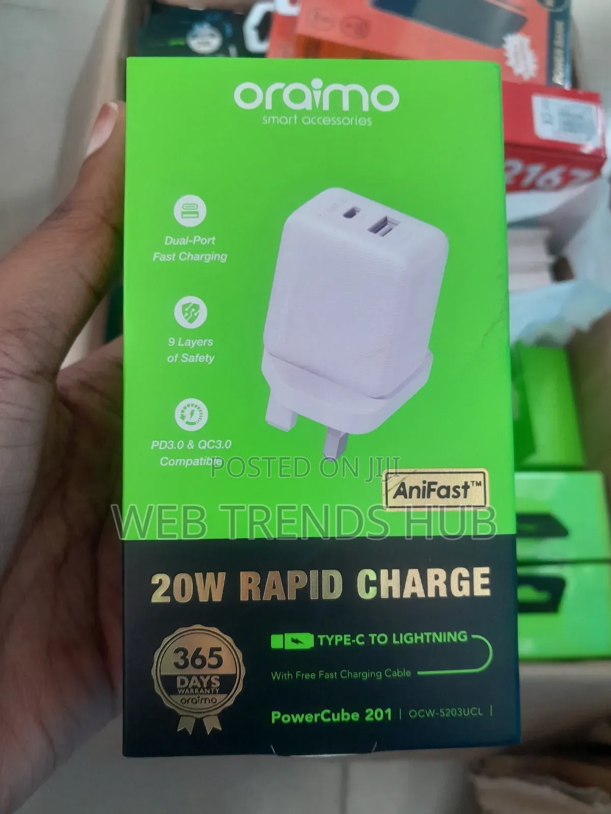 Oraimo 20W Charger PowerCube 201 (OCW-5203UCL)