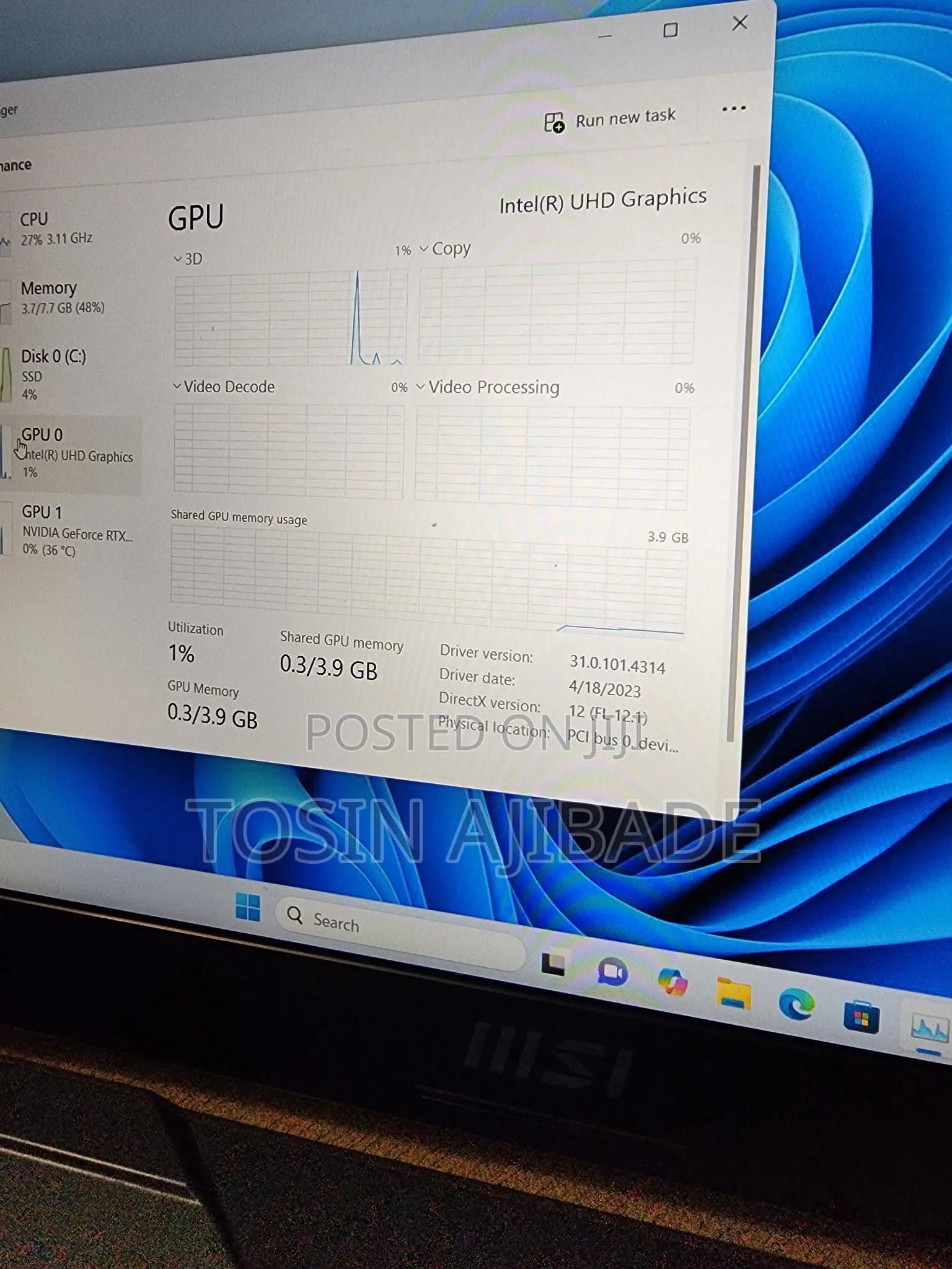 Laptop MSI Cyborg 15 8GB Nvidia SSD 512GB