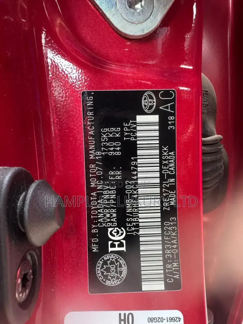 Toyota Corolla 2018 Red