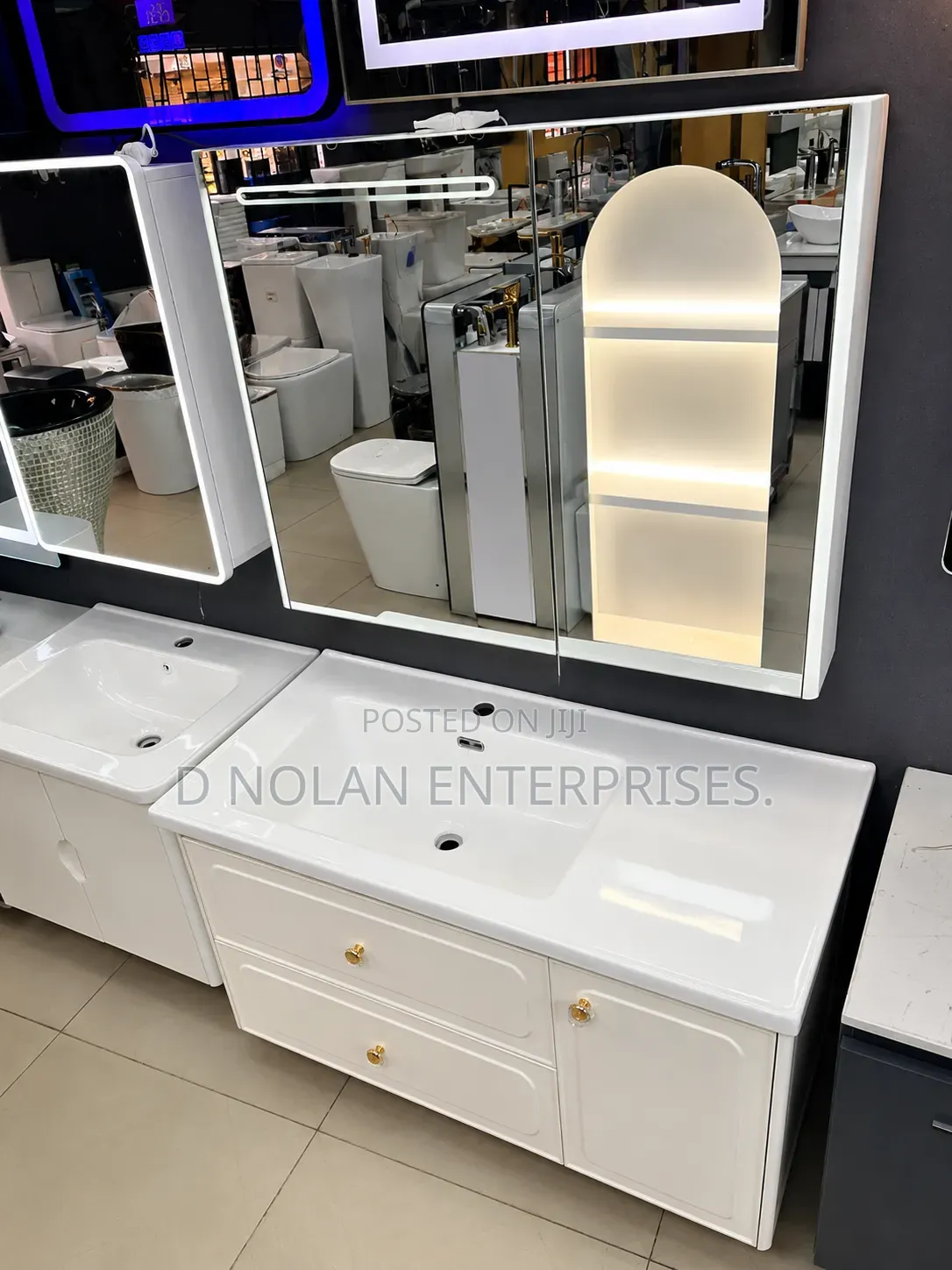 100cm X 50cm Cabinet Mirror With Shelf