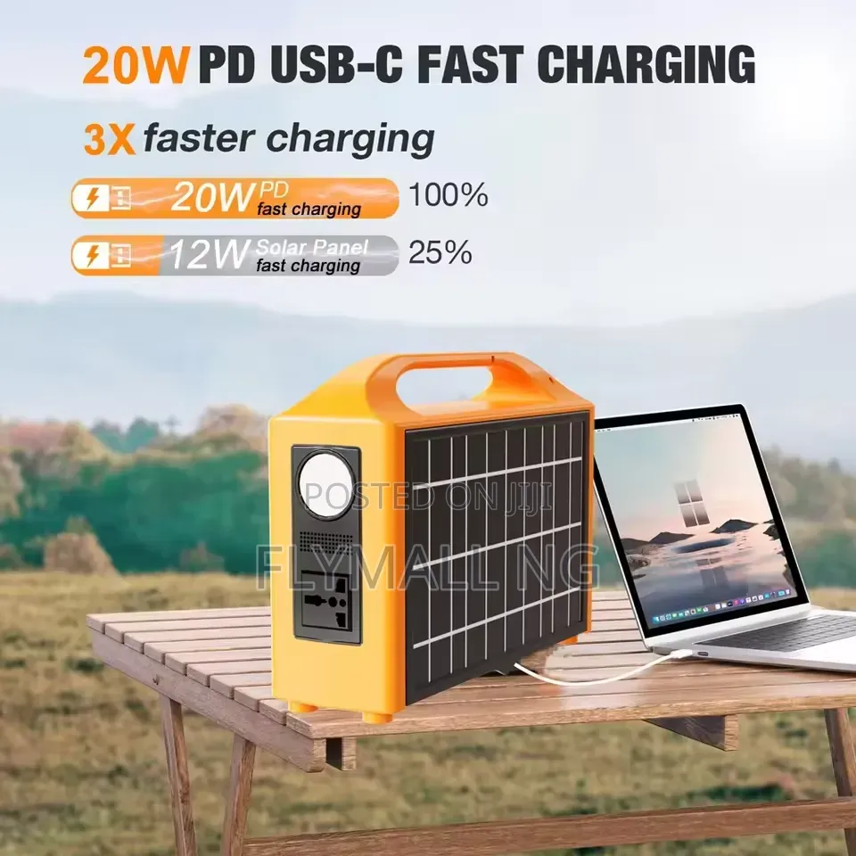 100W Portable Power Station Solar Generator Laptop Power Bank
