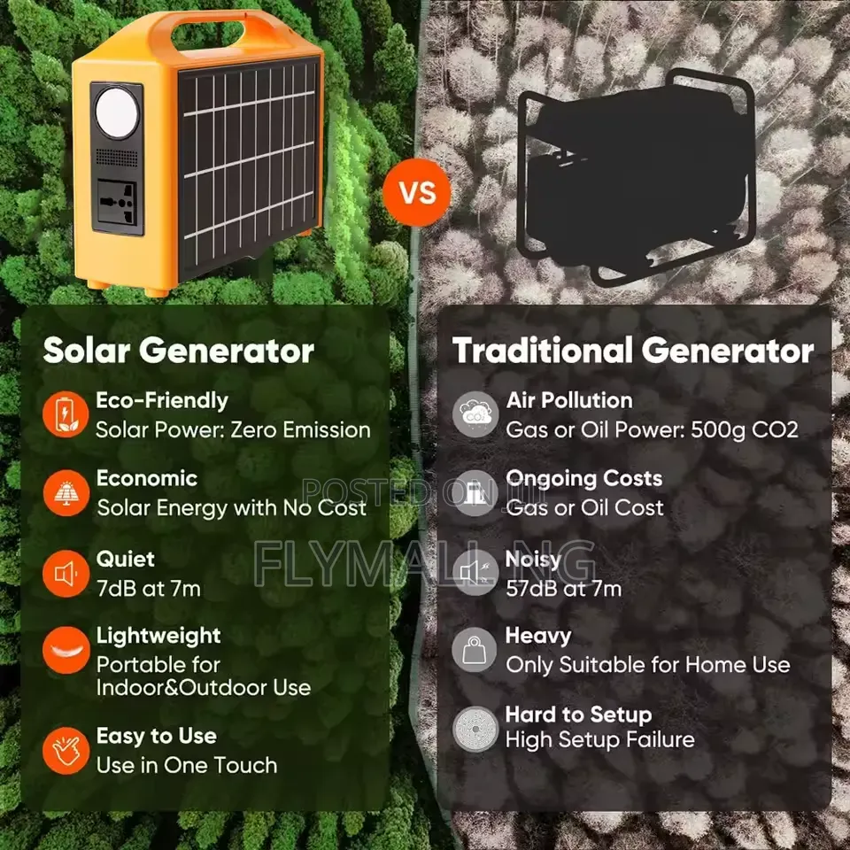100W Portable Power Station Solar Generator Laptop Power Bank