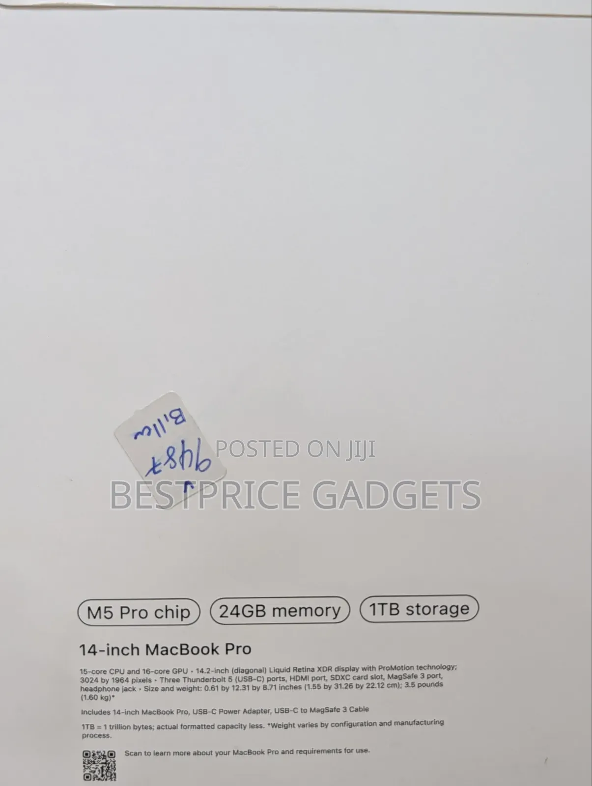 New Laptop Apple MacBook Pro 2026 M5 Pro 24GB Apple M5 Pro SSD 1T