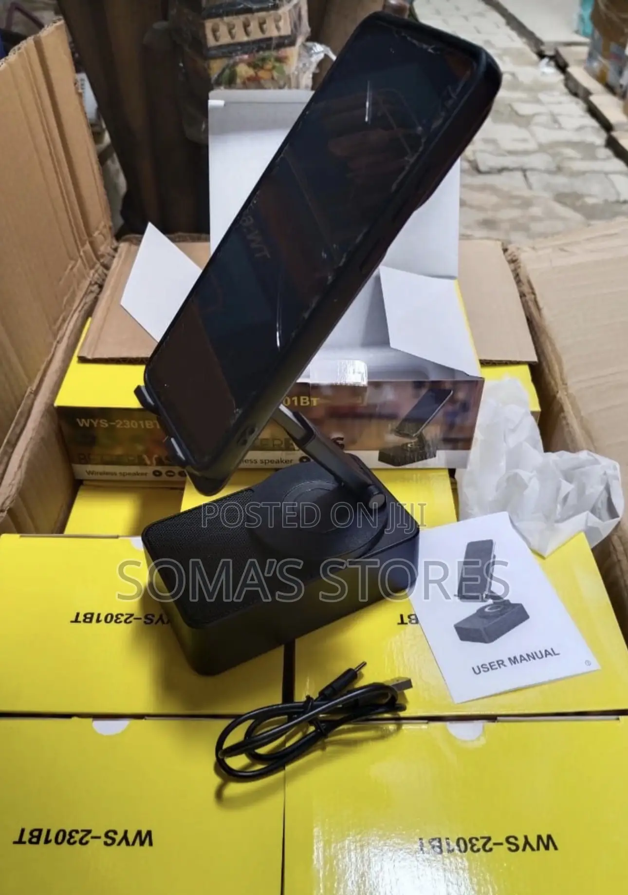 Phone Holder With Bluetooth and Power Bank