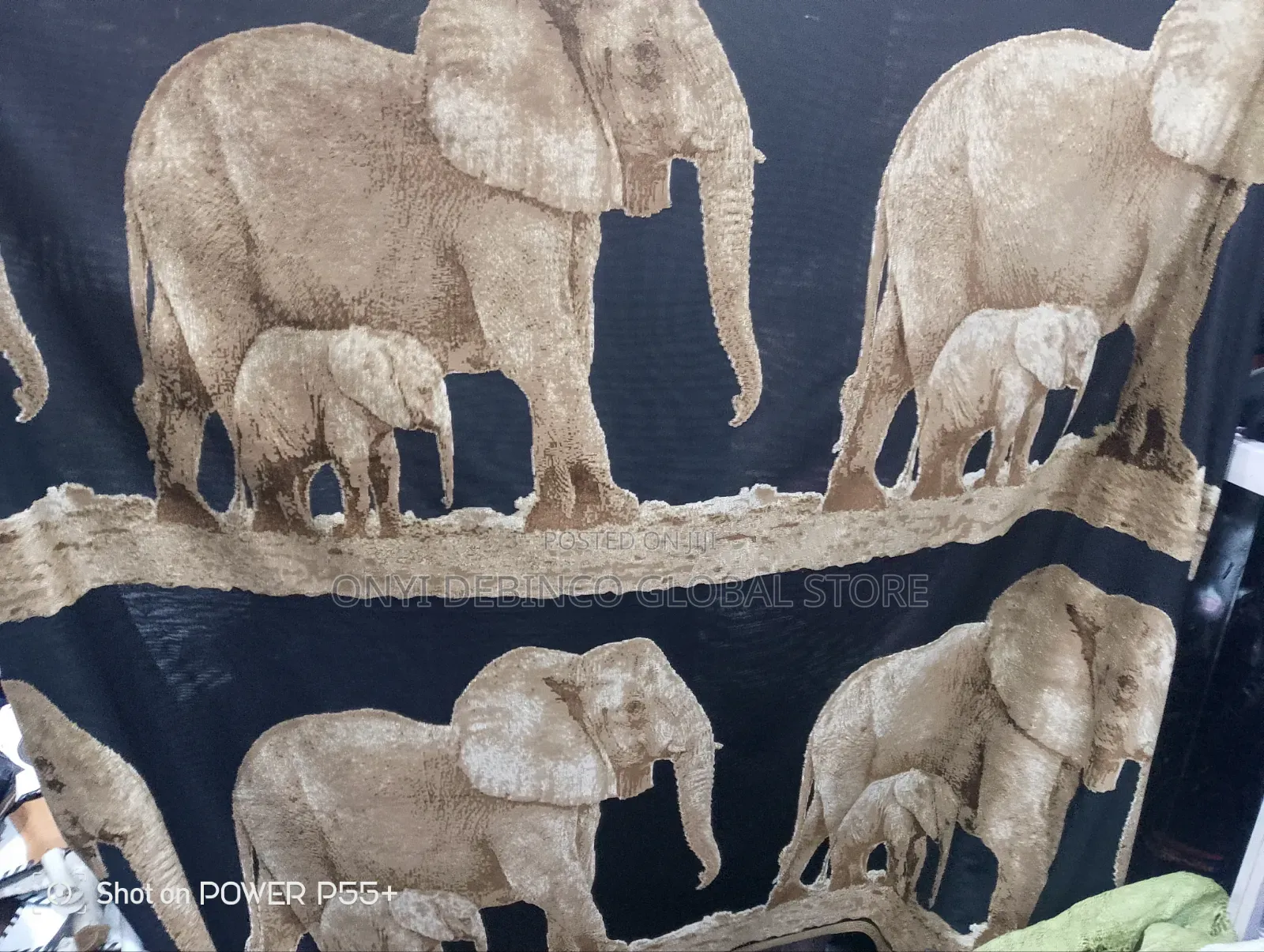 Igbo Odogwu Elephant and Isiagu Material for Men Black and Gold