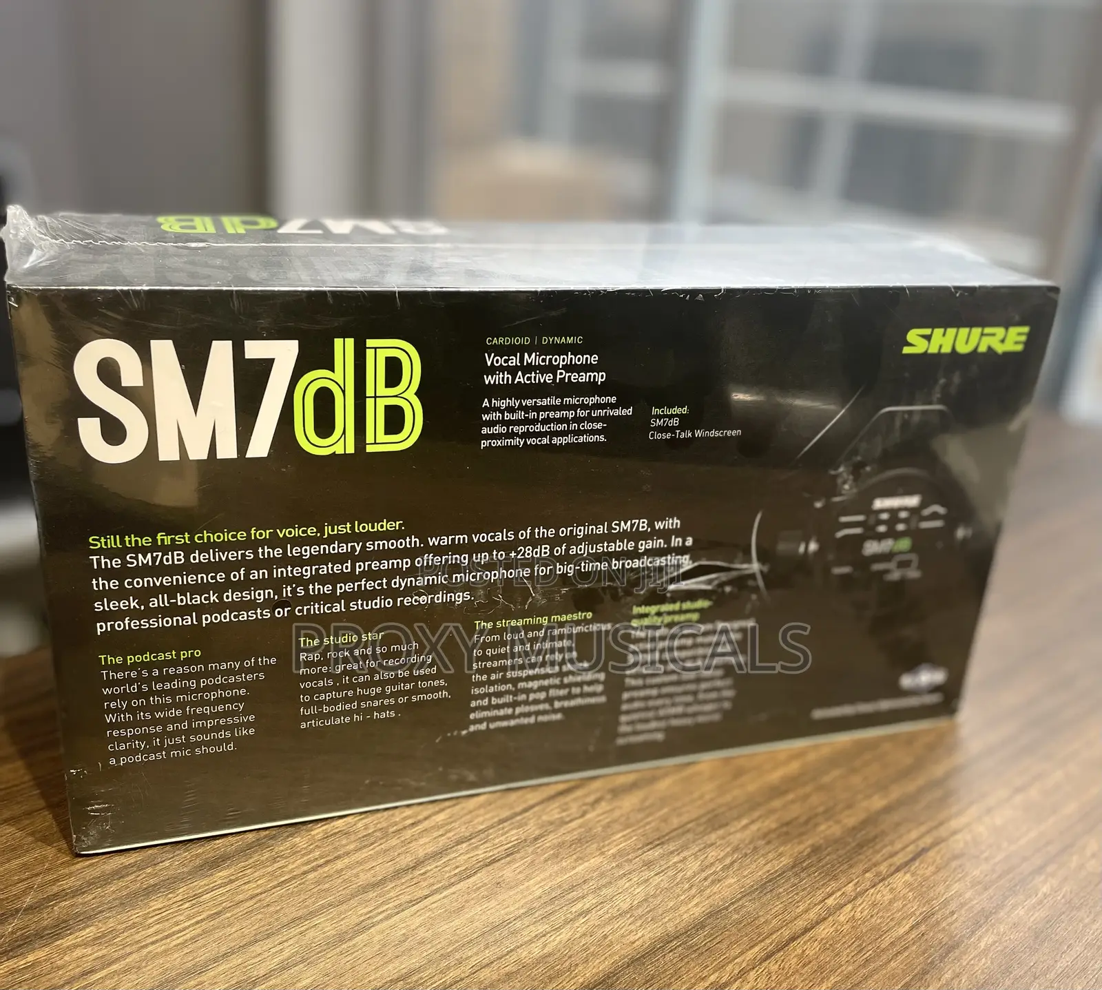 Shure SM7DB Cardioid Dynamic Vocal Microphone With Active Preamp
