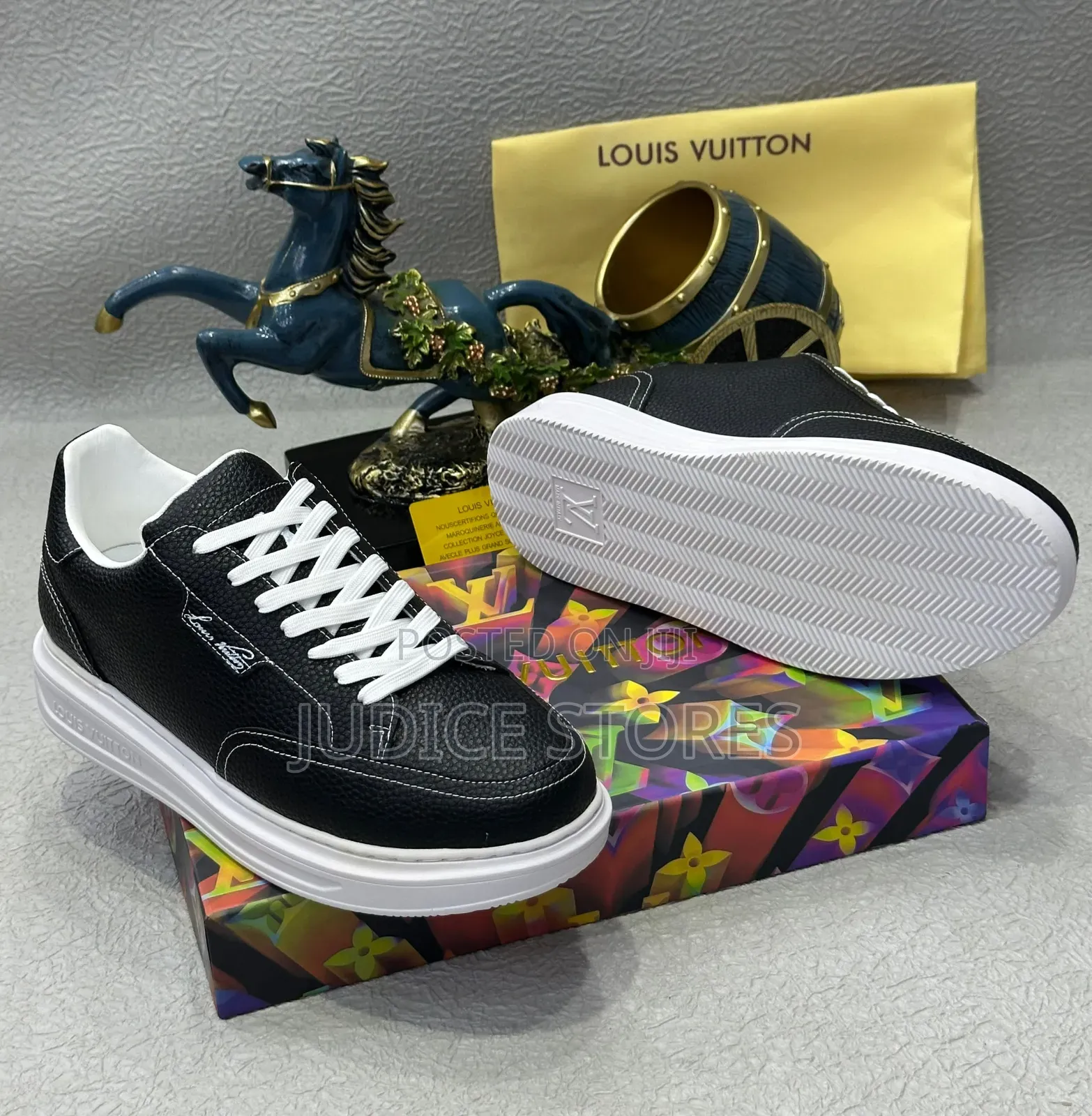 Luxury Louis Vuitton Sneakers Available in Black and White