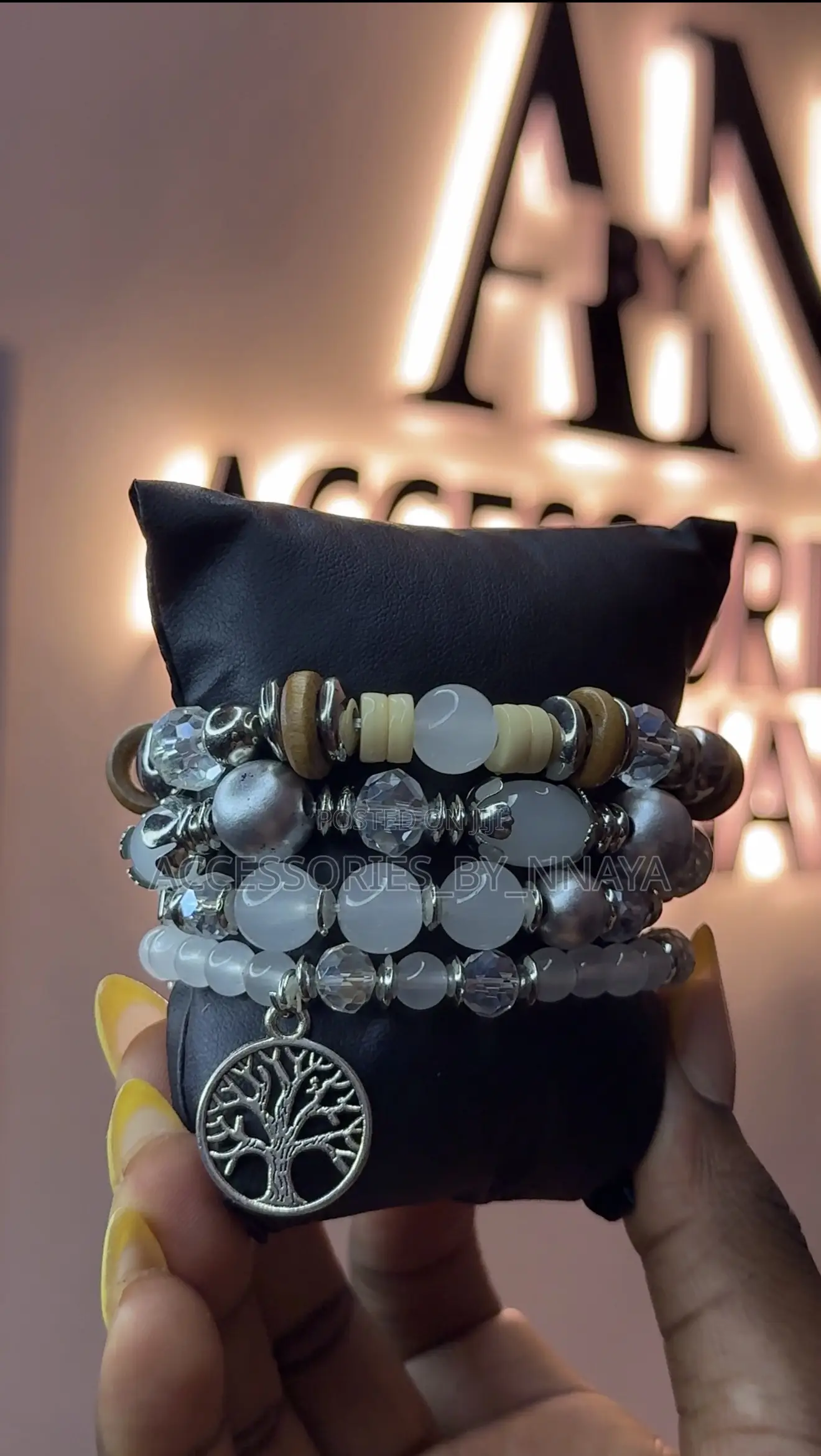 Silver White Beads