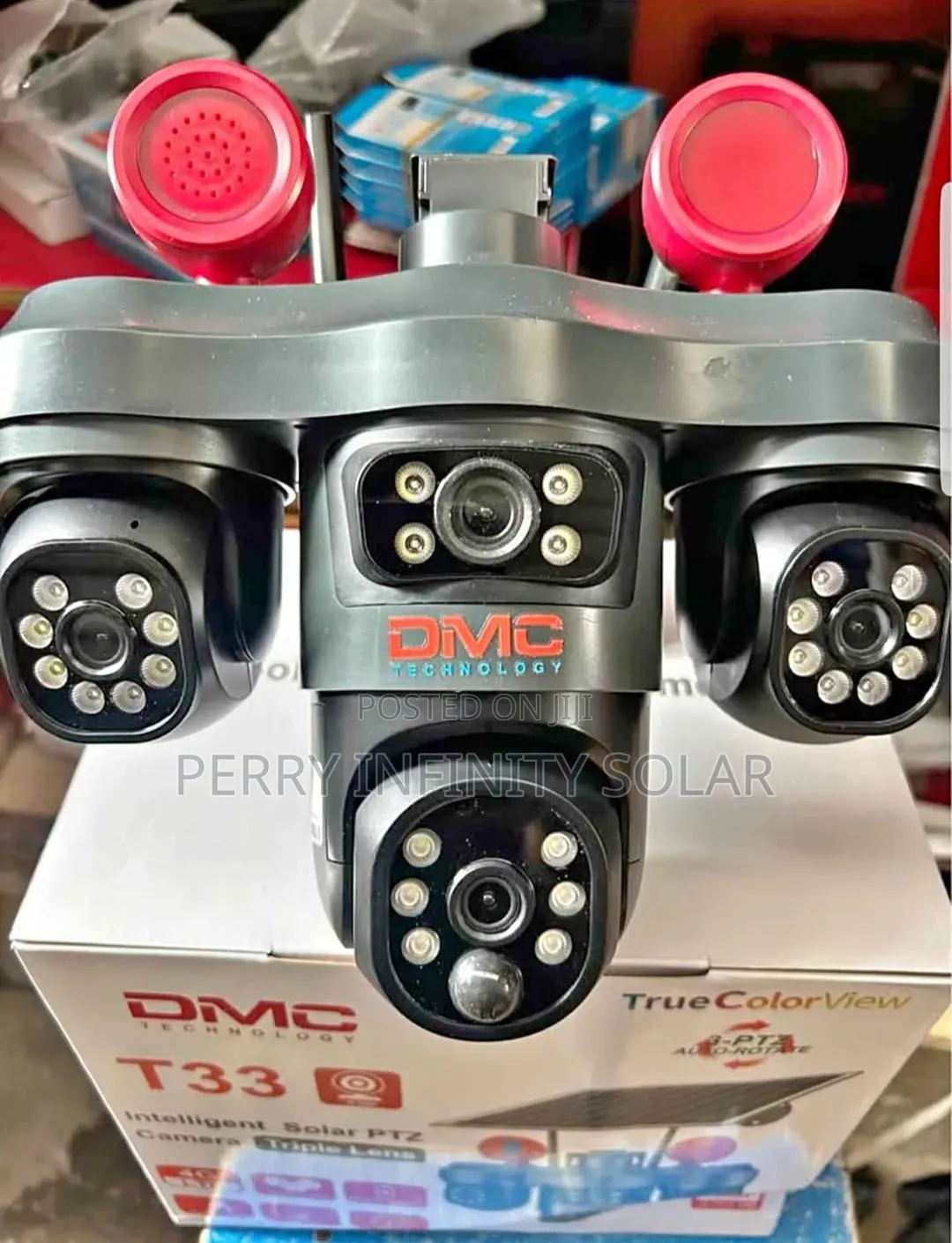 4G Solar Triple Lens PTZ CCTV Camera – 9MP | 360° Rotation | Brand New