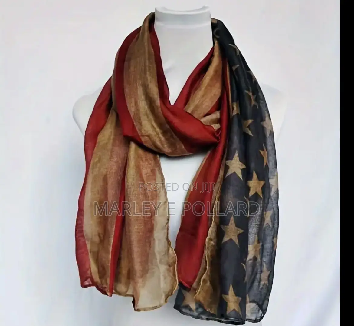 2026 Retro Design USA Printed Scarf , Men’s Women’s Neck Scarf