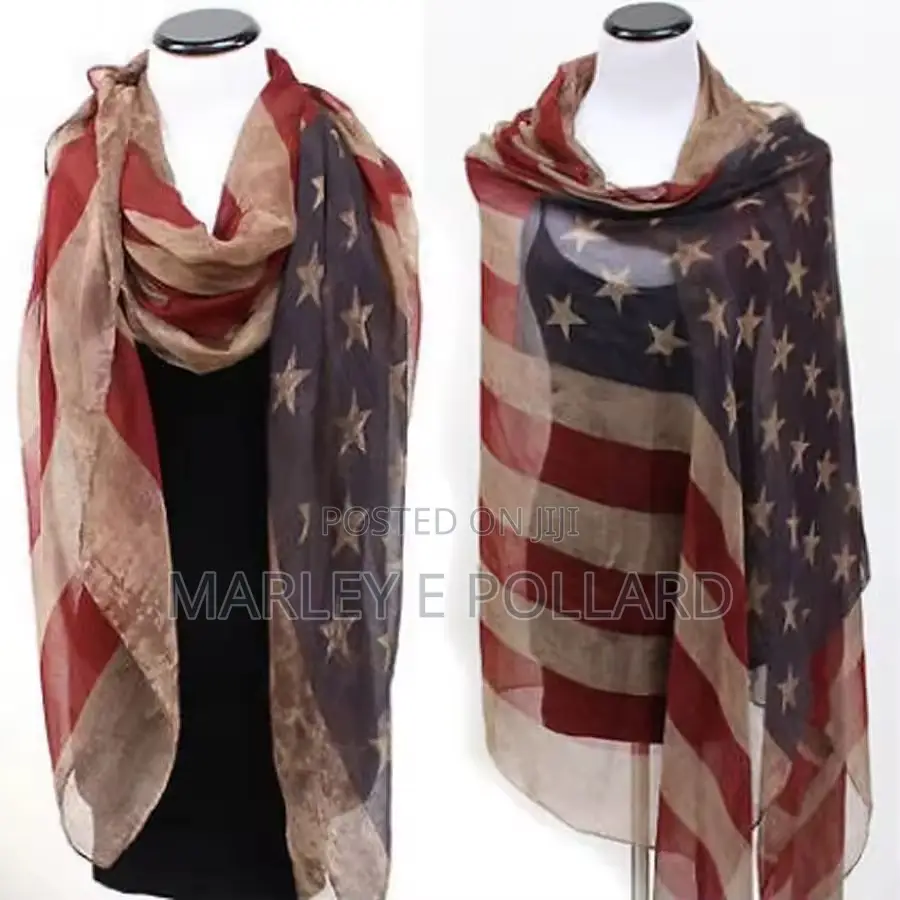 2026 Retro Design USA Printed Scarf , Men’s Women’s Neck Scarf