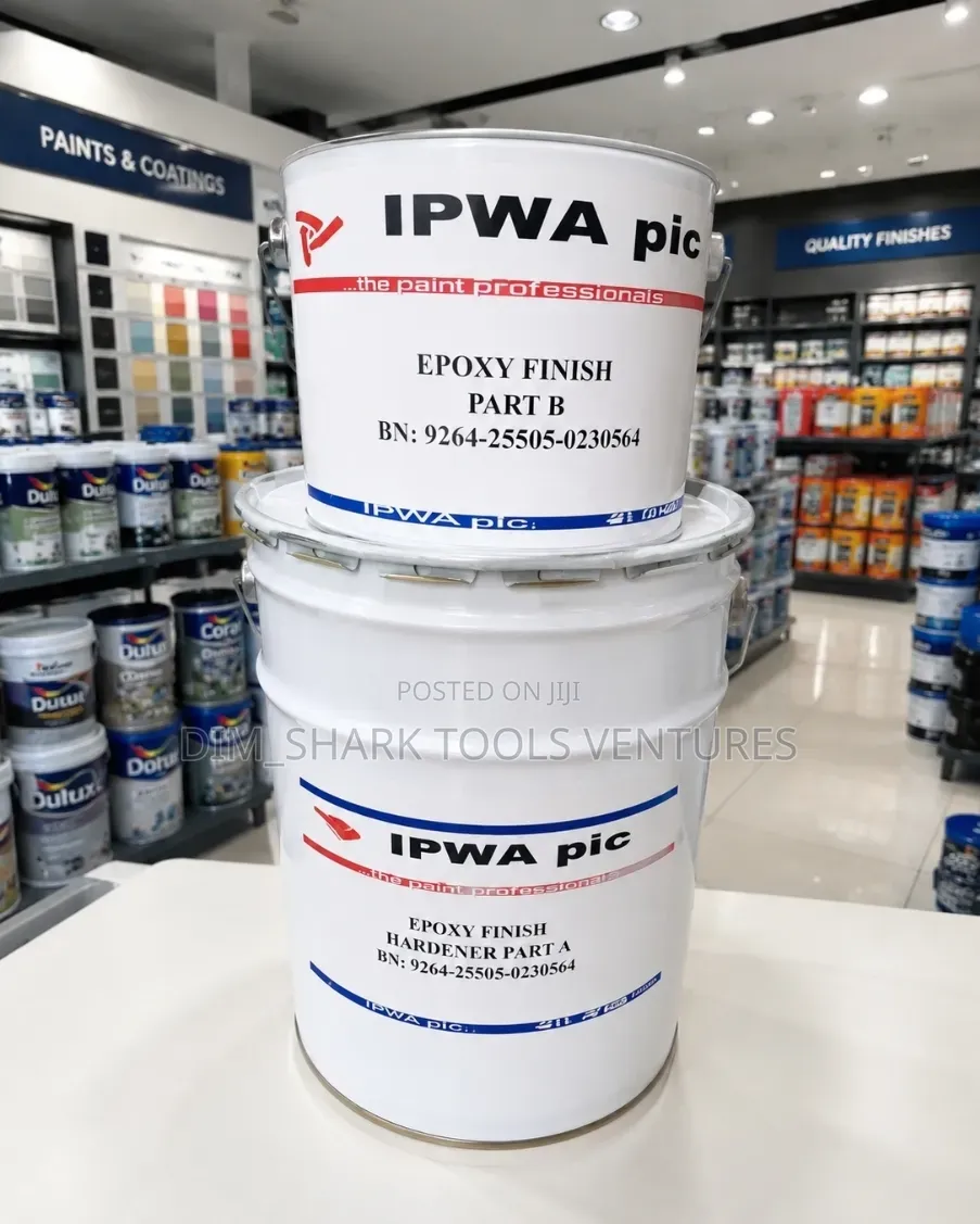 20-Liter White Buckets of IPWA PLC Brand Epoxy Finish Marine Paint