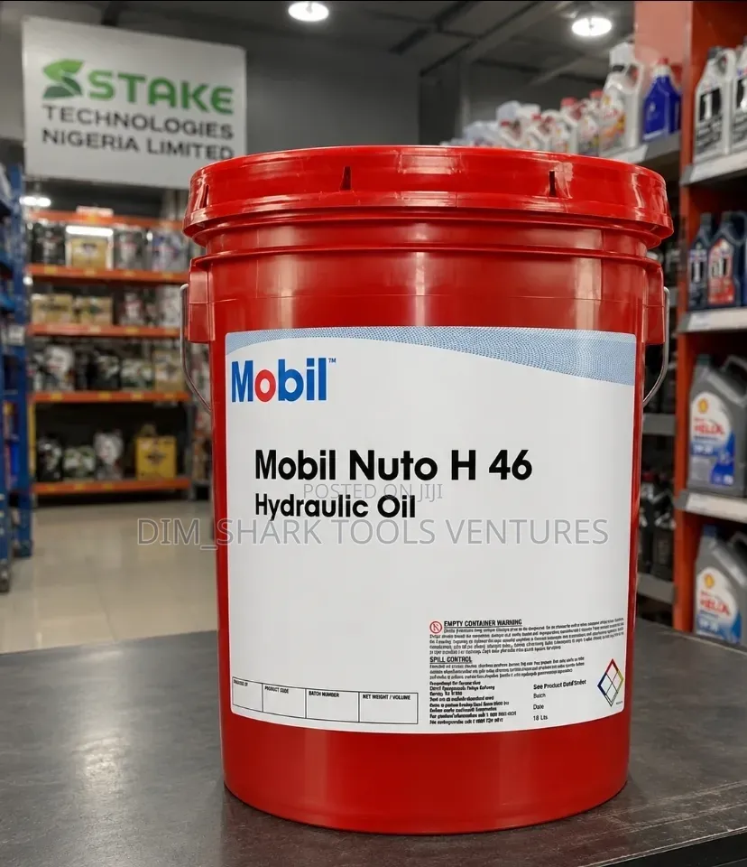 18 Litre Pail of Mobil Nuto H 46 Is a Premium Anti-Wear Hydraulic Oil