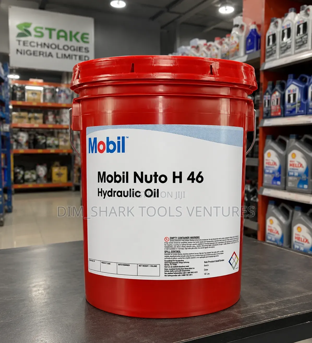 18 Litre Pail of Mobil Nuto H 46 Is a Premium Anti-Wear Hydraulic Oil